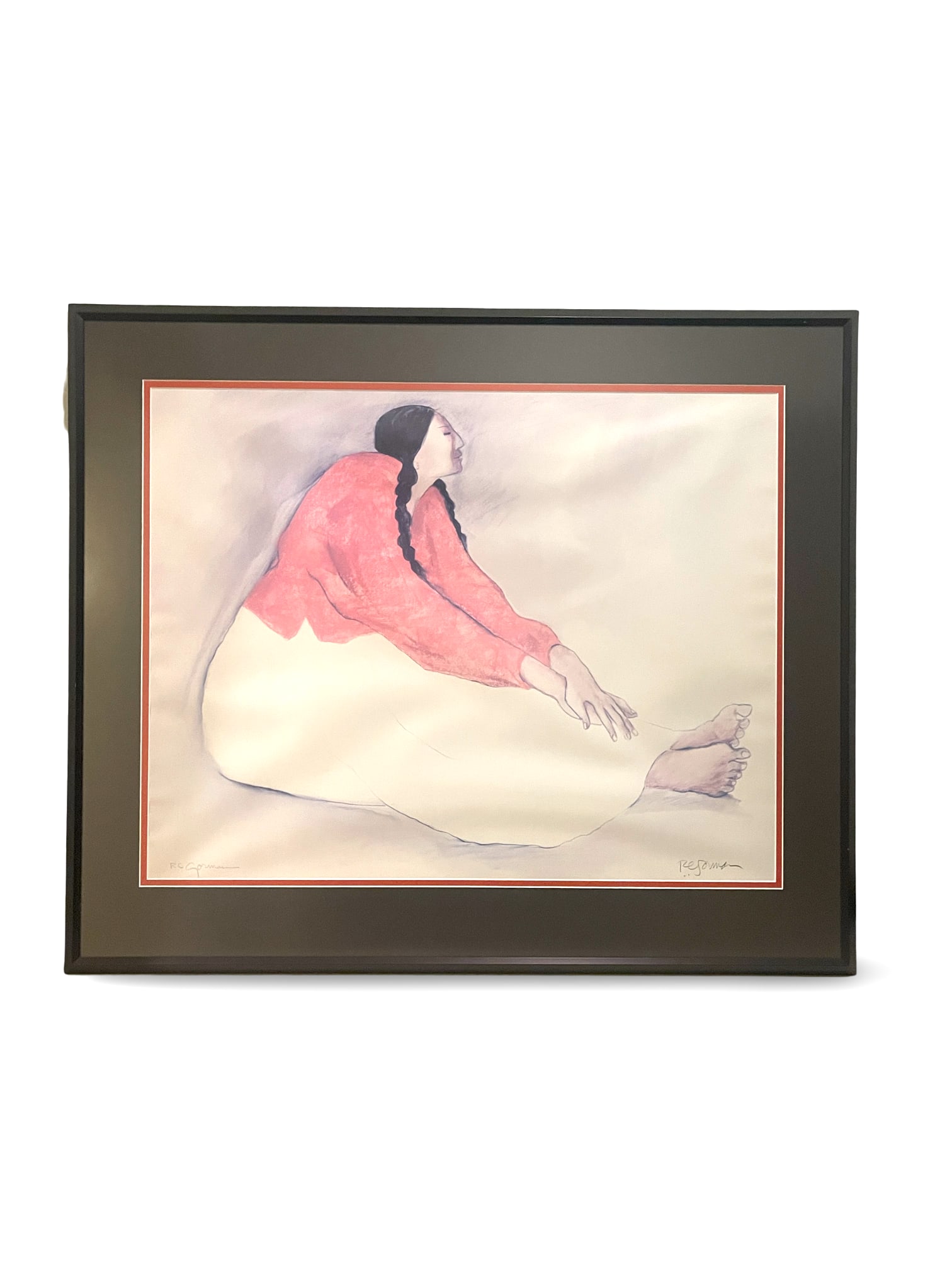 Rudolph Carl "RC" Gorman (1931-2005) artist signed Print.  Professionally framed (1 of 7)