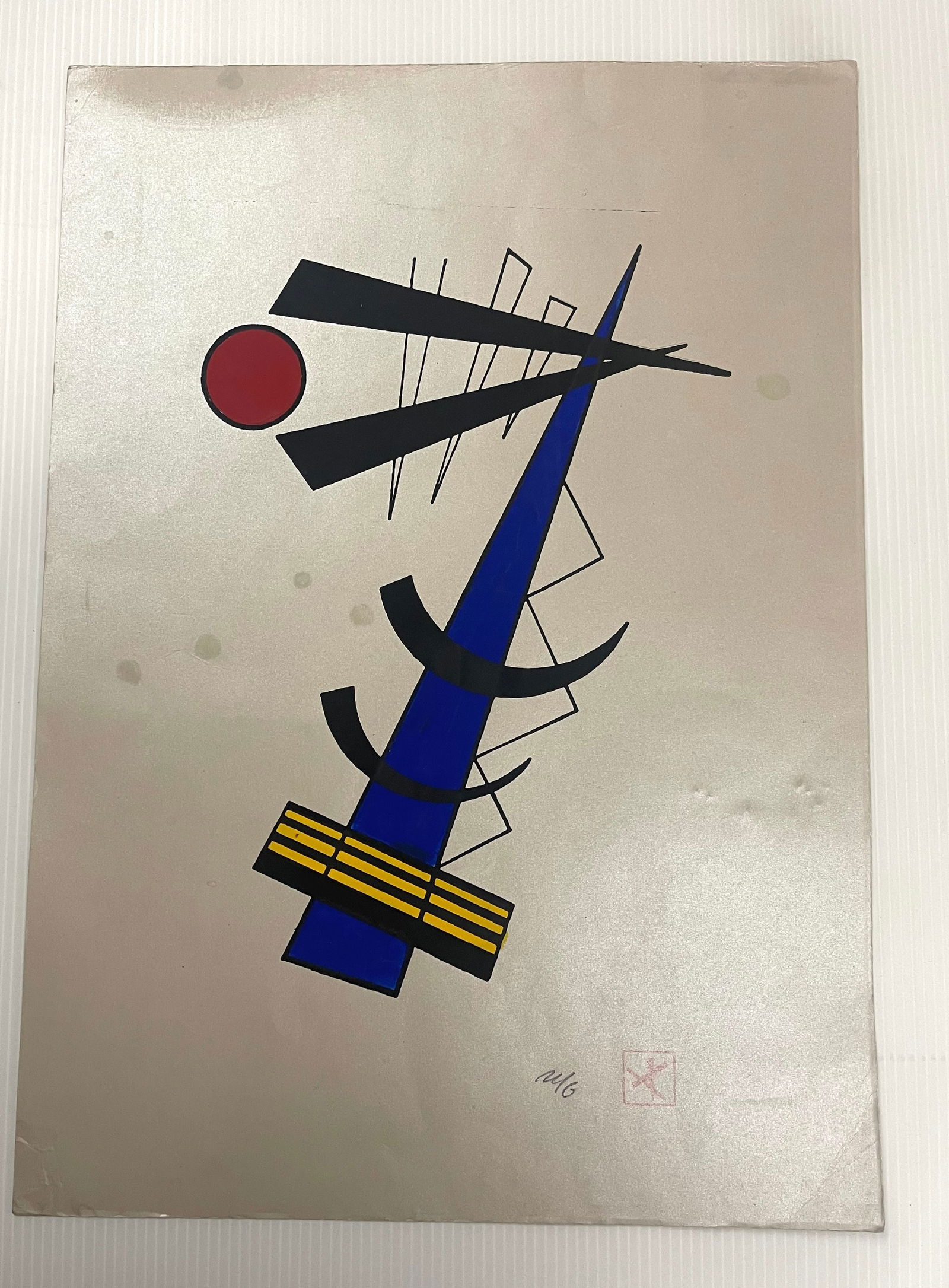 Mathias Goeritz (1915-1990 Mexican) Artist signed Serigraph: NO RESERVE Item Details Artist: Mathias Goeritz Title: unknown Year: unknown Dimensions: 20 x 14 1/2 inches Edition: Framed: no Medium: Serigraph Condition: Good Details: Hand signed by the artist. Sh
