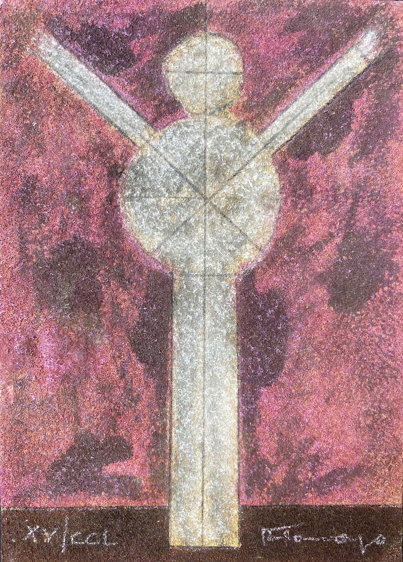 Rufino Tamayo, original Mixograph Card "Mujercita" signed/numbered X/CCL (1 of 4)