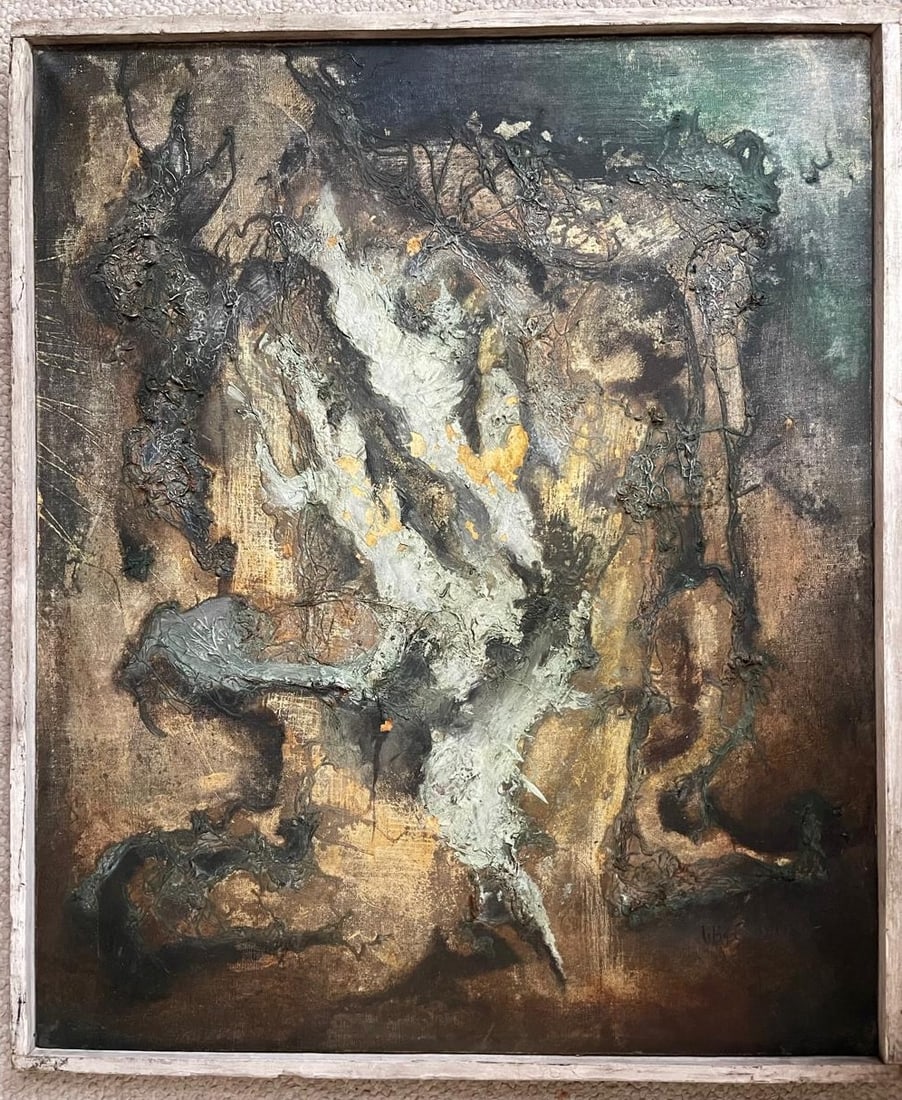 Lilia Carrillo, Oil on Canvas, "Abstract Composition", Signed (1 of 5)