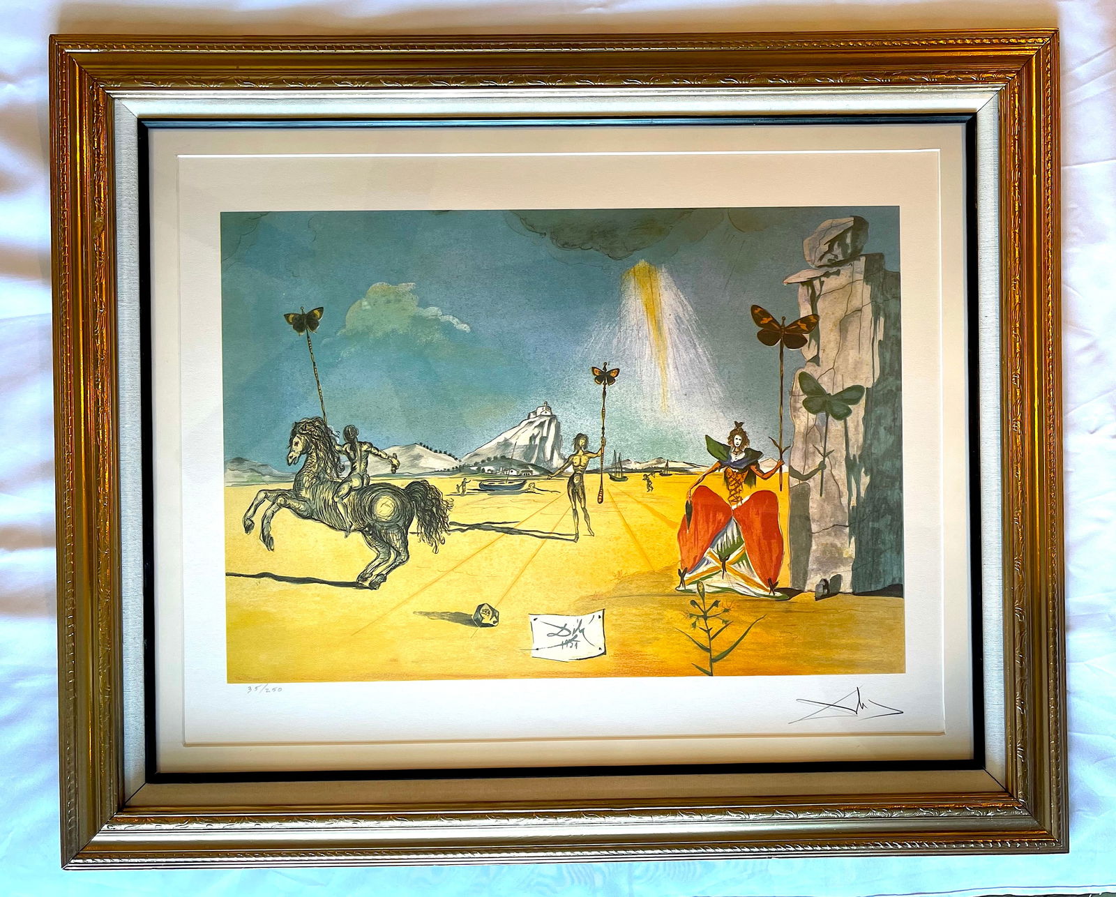 Salvador Dali (1904-1989 Spanish), signed/numbered Lithograph "Homage to Papillon" (1 of 7)