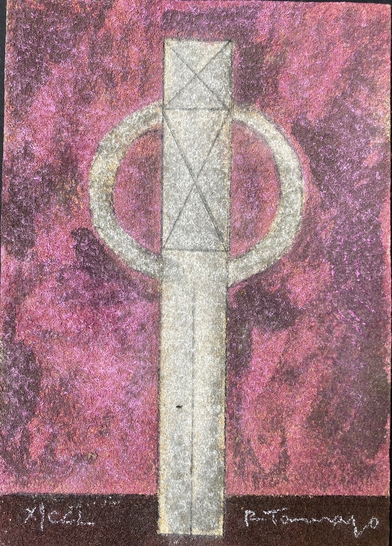 Rufino Tamayo, Mixograph "Hombre II" signed/numbered XI/CCL: NO RESERVE Item Details Artist: Rufino Tamayo Title: Hombre Abstracto Year: 1981 Dimensions: 9 x 6 3/4 inches Edition: XI/CCL Framed: no Medium: Mixograph Condition: Excellent Details: Hand signed by 