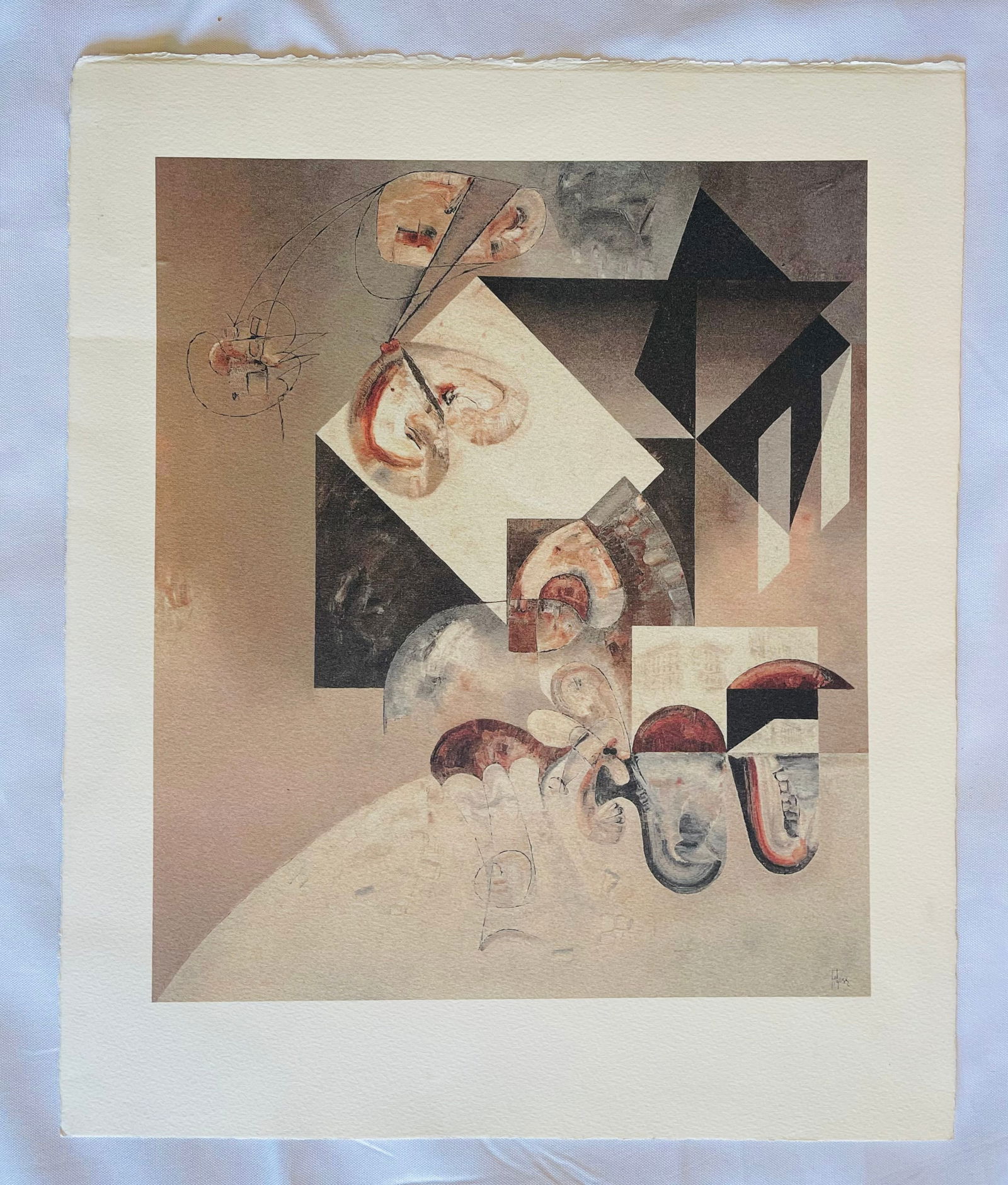 Manuel Felguerez, signed lithograph on Paper "Abstract Composition" (1 of 3)