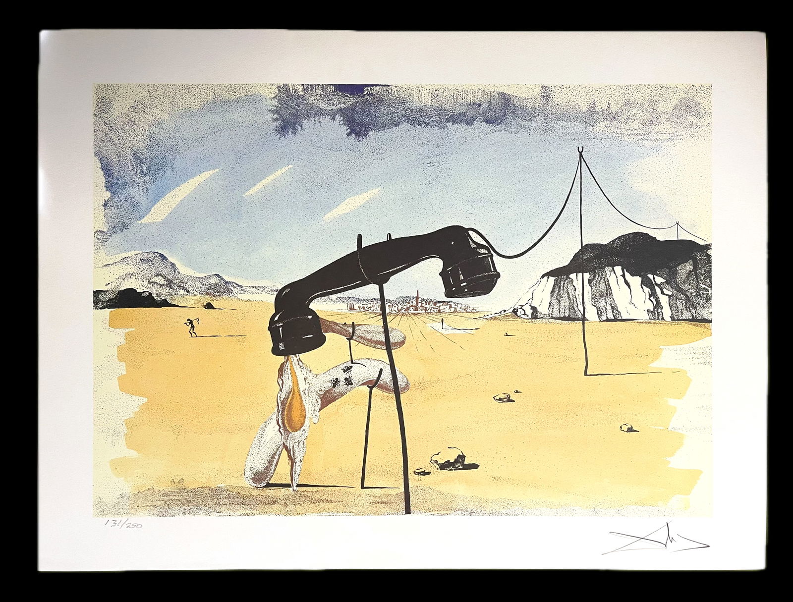 Salvador Dali (1904-1989)  Lithograph Signed/Numbered "Melting Telephone" (1 of 5)