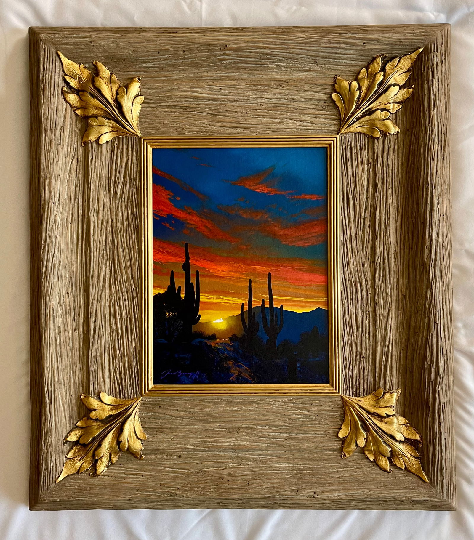 Dale Terbush,  ORIGINAL Acrylic on canvas "Winter In Her Crown of Scarlet" (1 of 10)