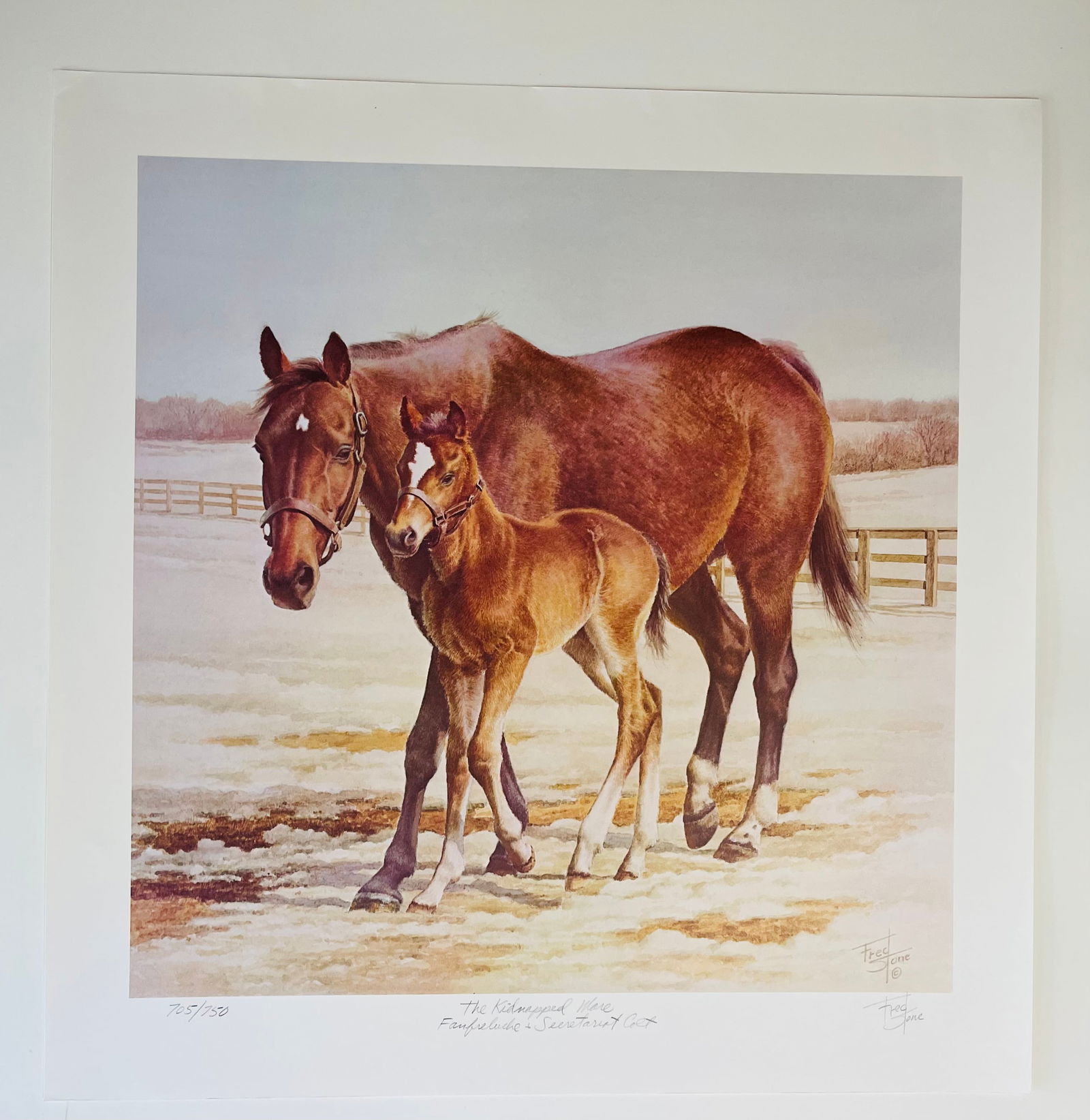 Fred Stone (American b.1930)  Signed/numbered, Lithograph "The Kidnapped Mare" (1 of 4)