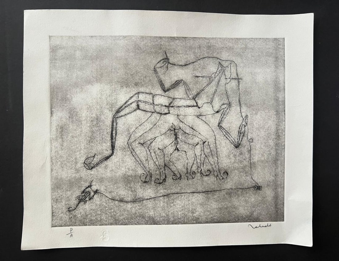 Francisco Toledo, (1940-2019), Original, Hand Signed, Aguafuerte Etching, P.A. "Scorpion": NO RESERVE Item Details Artist: Francisco Toledo Title:"Scorpion" Year: unknown Dimensions: 12 x 14 inches Framed: no Medium: aguafuerte etching Condition: Good Details: Hand signed by the artist. Shi