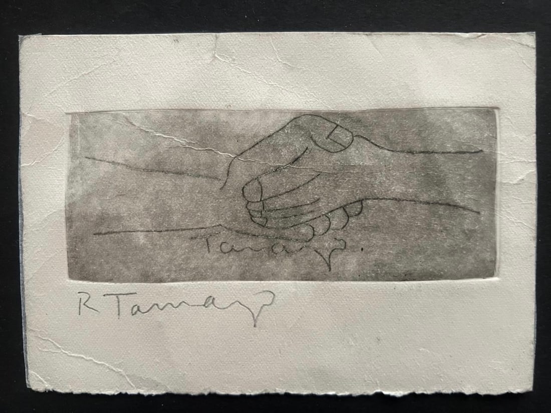 Rufino Tamayo, Handsigned Litograph, "Hands": NO RESERVE Item Details Artist: Rufino Tamayo Title: "Hands" Year: unknown Dimensions: 8 x 6 in. Edition: P.A. Framed: no Medium: Litograph on paper Condition: good Shipping: This item will ship