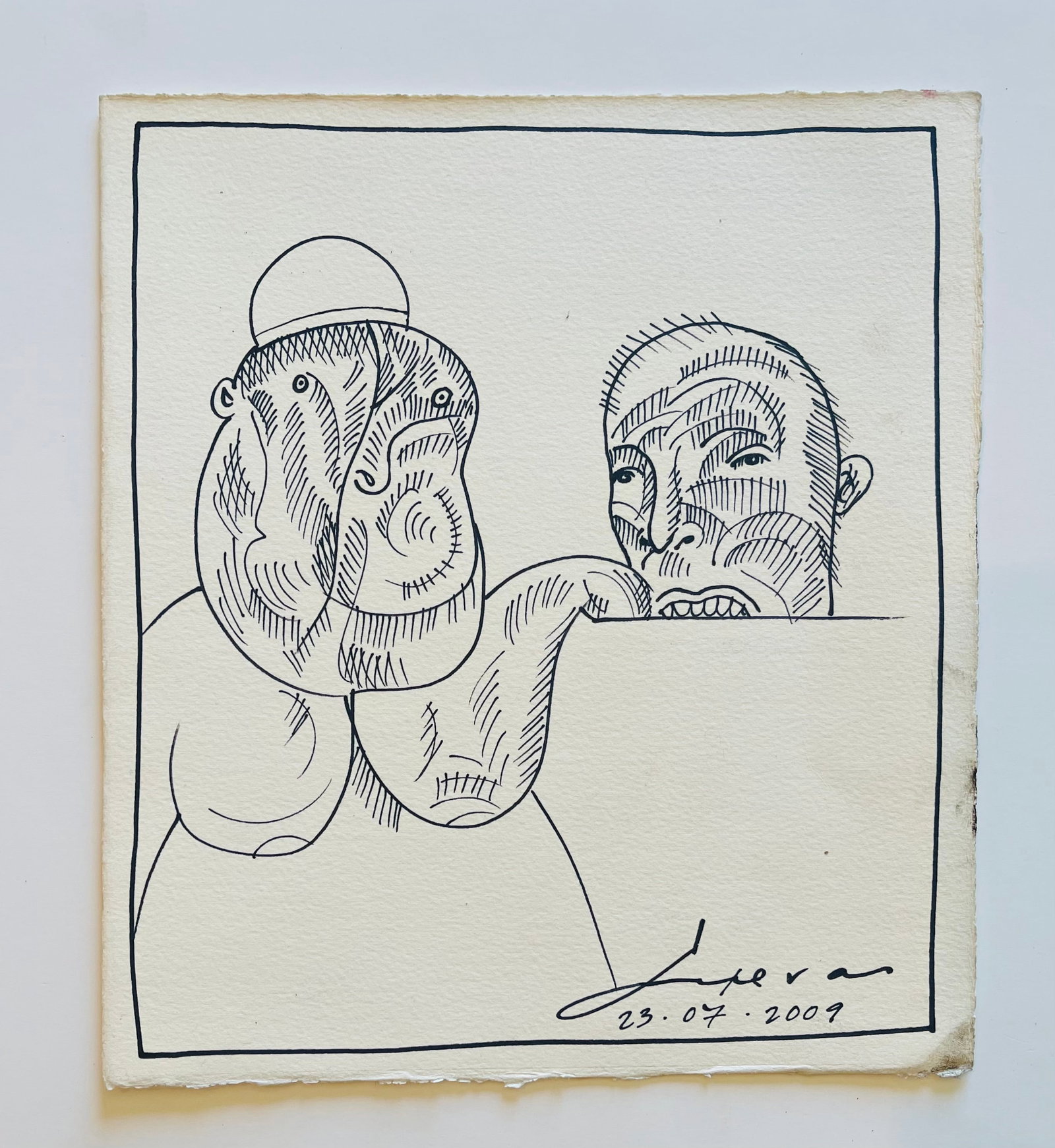 Jose Luis Cuevas (Mexican, 1934-2017) ORIGINAL "Cartoon" (1 of 4)