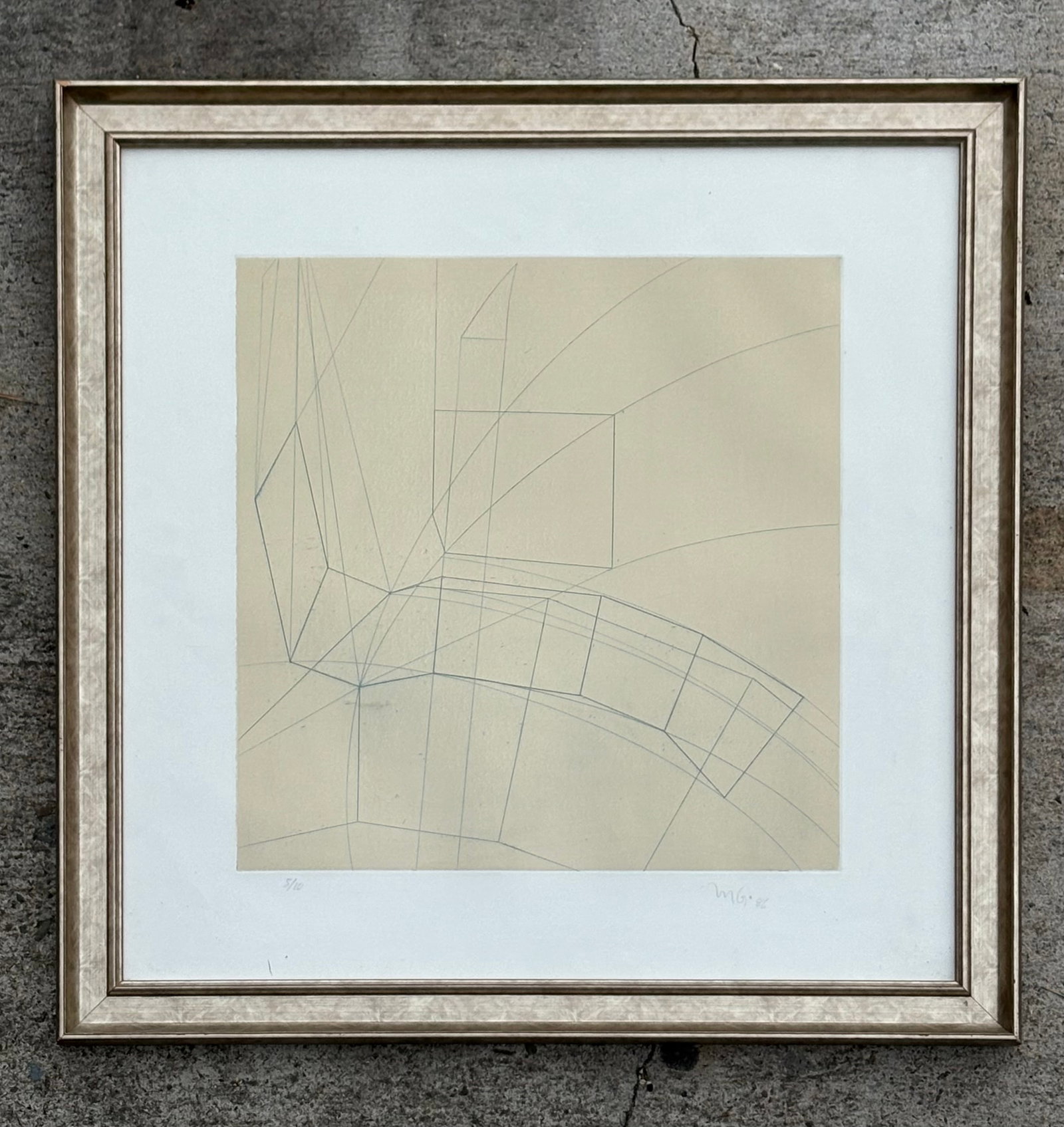 Mathias Goeritz (Mexican 1915-1990) Etching, "Rotational Symmetry" 1986 5/10: NO RESERVE Item Details Artist: Mathias Goeritz Title: Rotational Symmetry Year: 1986 Dimensions: 5 x 10 in. Edition: signed 1986 /numbered 5/10 Framed: no Medium: Etching Condition: good Shipping