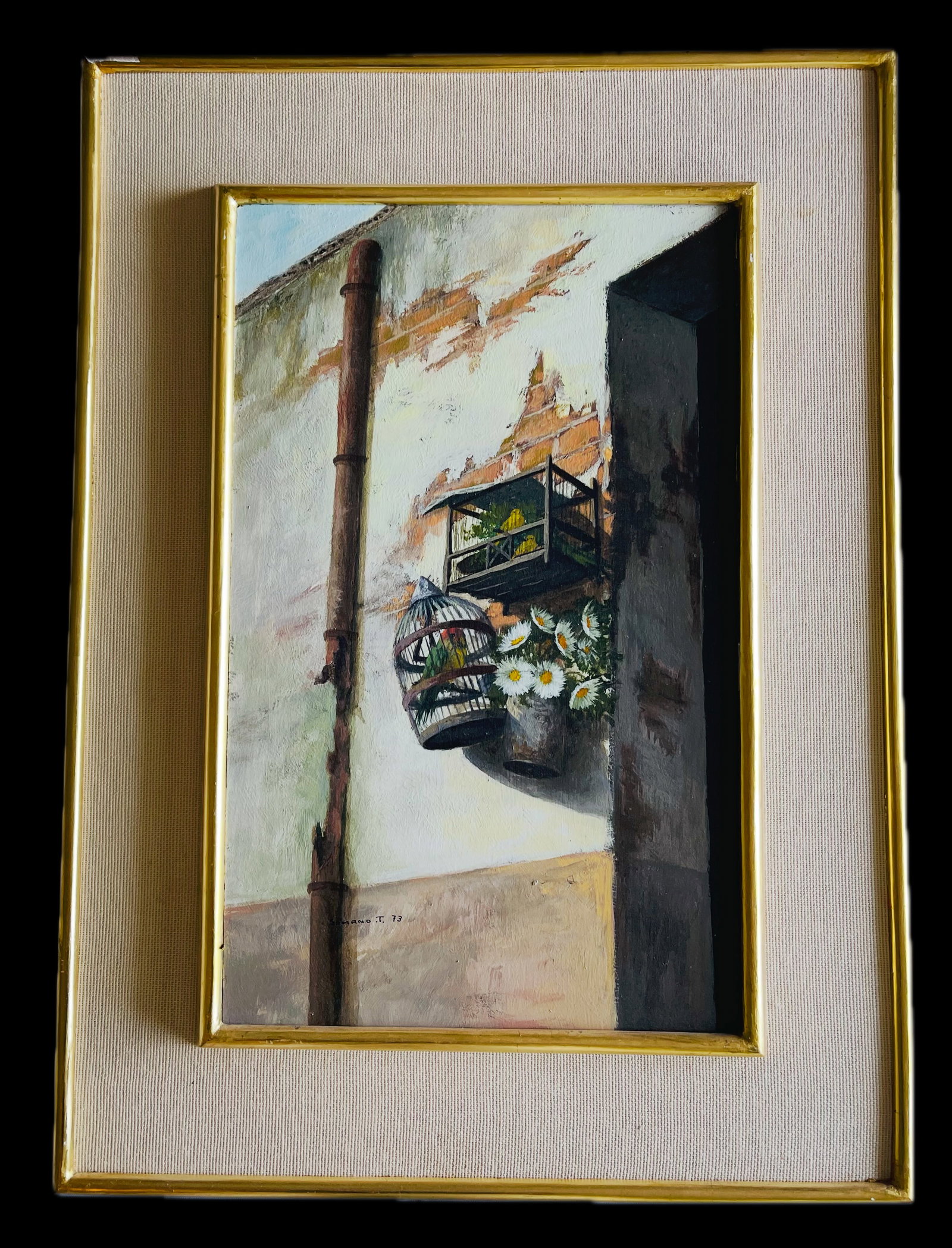 Jose Samano Torres (Mexican 1942-) ORIGINAL acrylic on Board: NO RESERVE Item Details Artist: Jose Samano Torres Title: untitled Year: 1973 Dimensions: (framed) 23 x 16 1/2 in. Edition: original Framed: no Medium: Acrylic on board Condition: Very good Ship