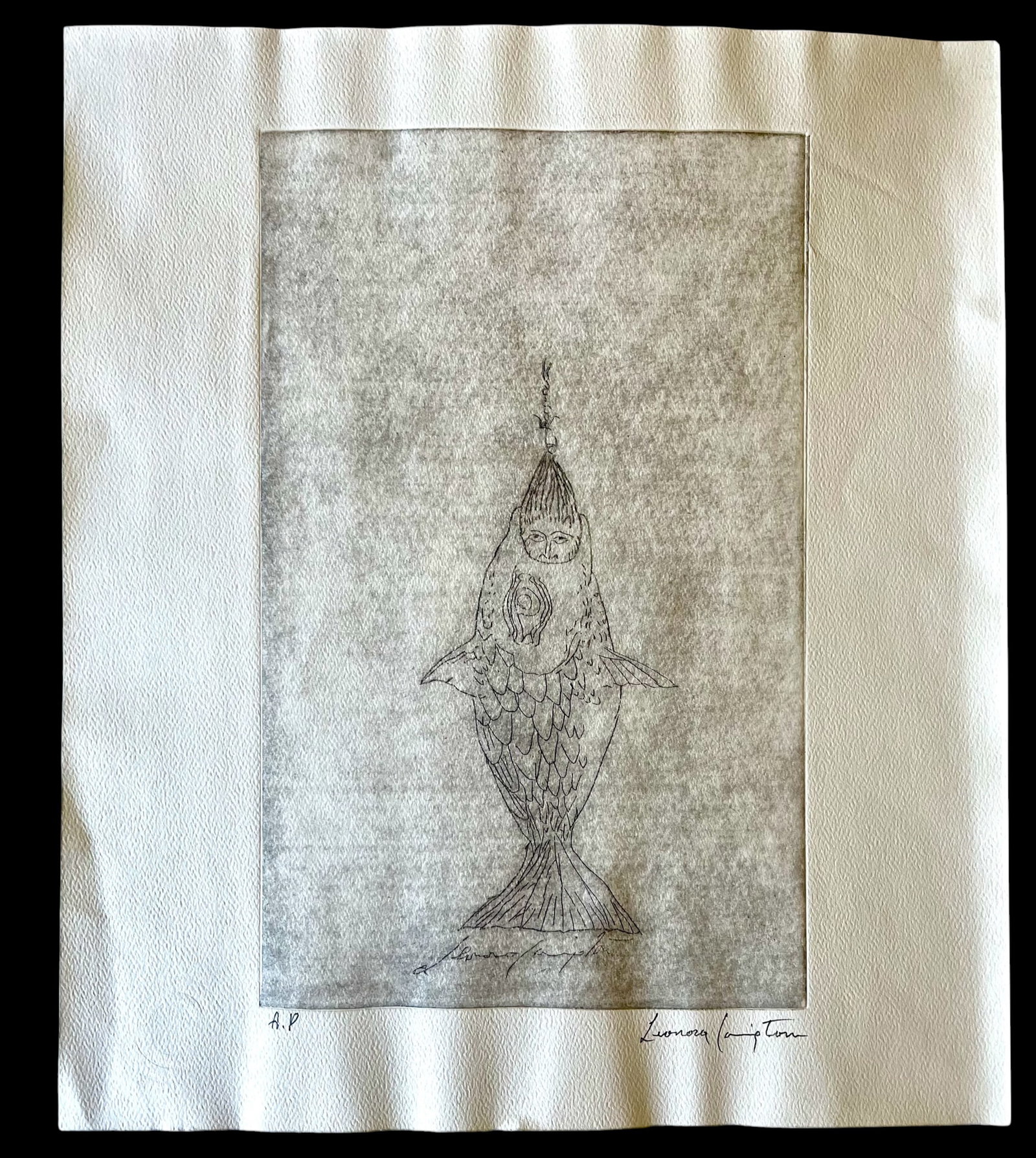 Leonora Carrington (British/Mexican 1917-2011) Hand Signed Lithograph "Fish Woman" (1 of 7)
