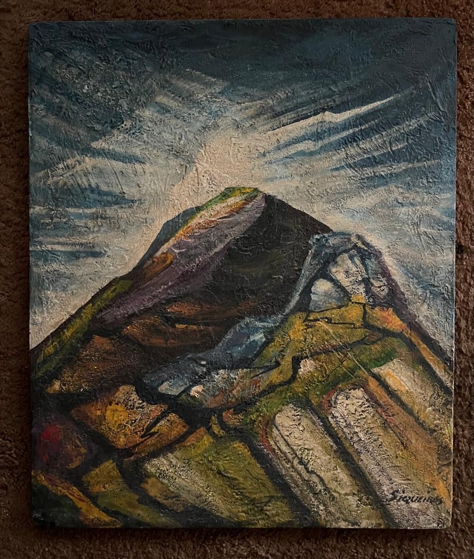 David Alfaro Siqueiros, ORIGINAL Handsigned "Landscape": NO RESERVE Item Details Artist: David Alfaro Siqueiros Title: "Landscape" Year: unknown Dimensions: (not framed) 24 x 20 inches Framed: yes Medium: Pyroxiline on Masonite Condition: good Shipping: Thi
