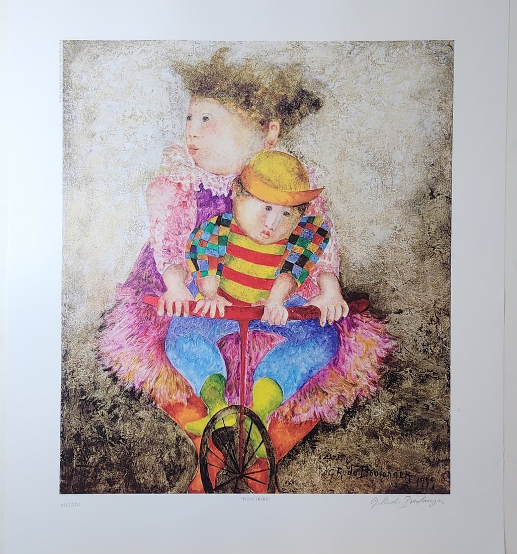 Gracialia Rodo Boulanger (1935 - Columbian): This fantastic Poster was done in 2004 on paper is by Graciala Rodo Boulanger. Titled Petite Ferer, the piece is hand signed and numbered by the artist from the limited edition of 250. The print measu