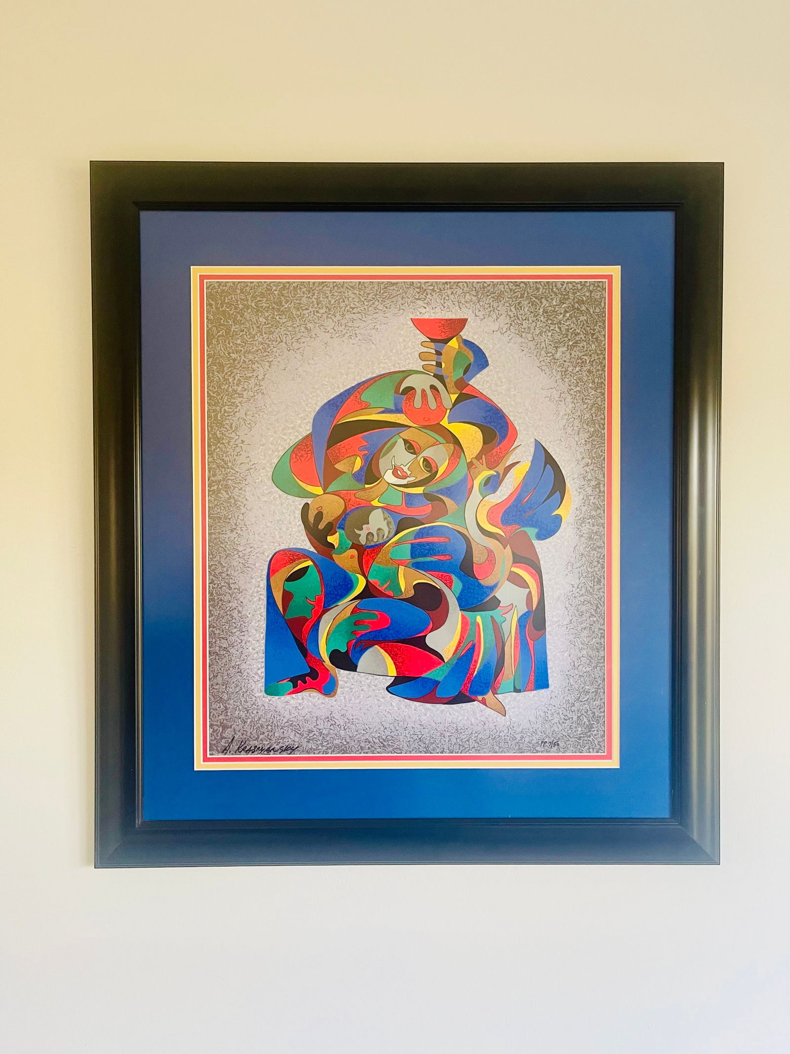 Anatole Krasnyanski, Printers proof (PP)Serigraph signed/numbered "The Blue Swan" (1 of 7)