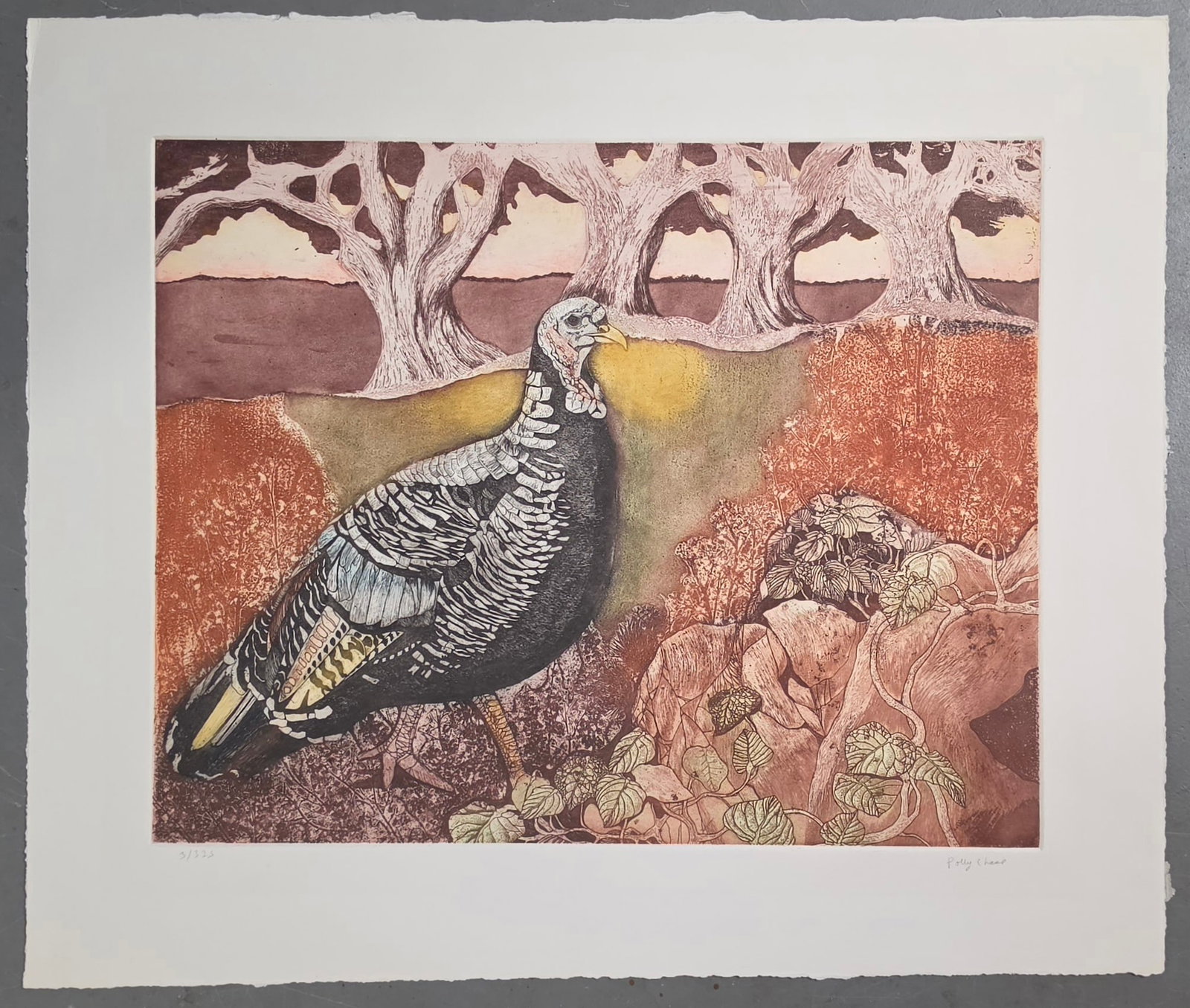 POLLY CHASE Etching "Turkey" (1 of 5)