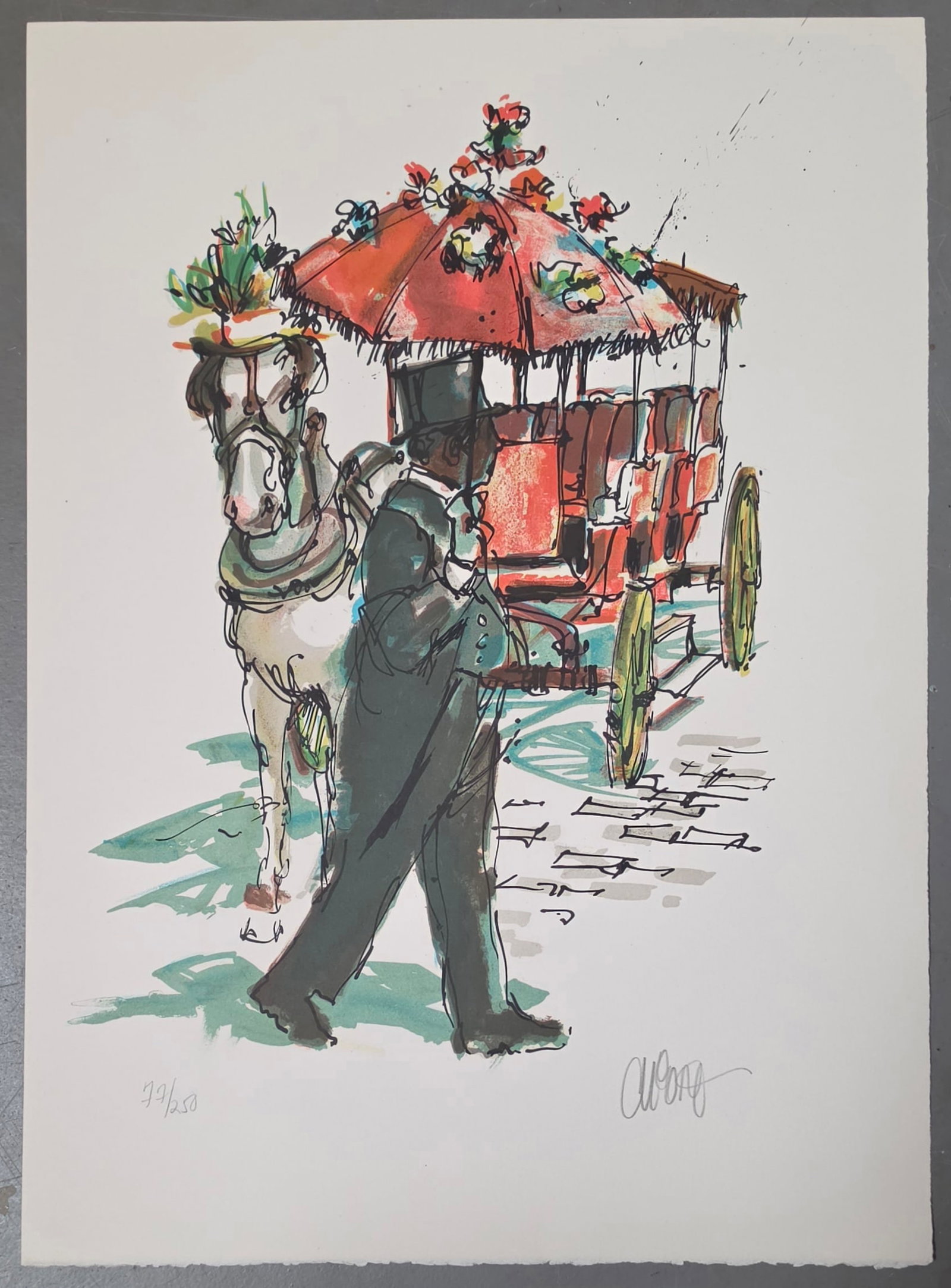 WAYLAND MOORE Lithograph "Sugarfoot": NO RESERVE Item Details Artist: Wayland Moore Title: Sugarfoot Year: 1970's Dimensions: 20-1/2 x 14-3/4 in. Edition: 250 Framed: no Medium: Lithograph Condition: Very good Shipping: This item will s