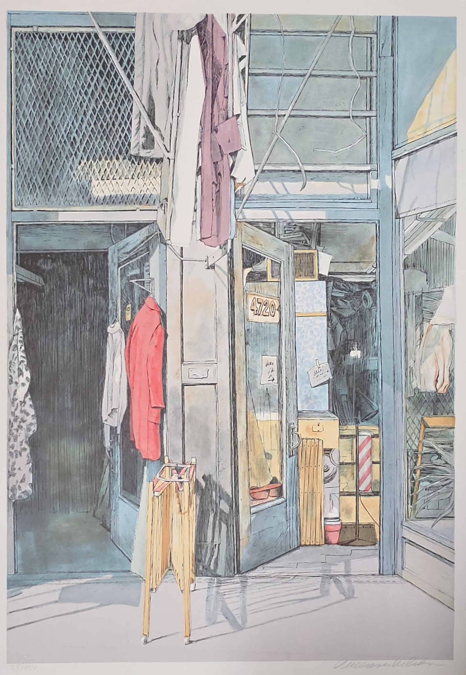 WILLIAM NELSON Lithograph "The Second Hand Store" - 2