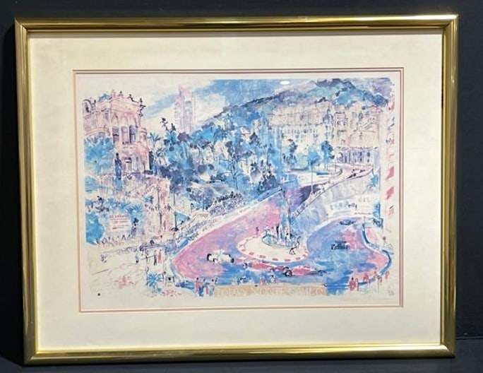 Leroy Neiman (1921-2012 American) 1983 Signed Lithograph "Loews Monte Carlo Grand Prix" (1 of 10)