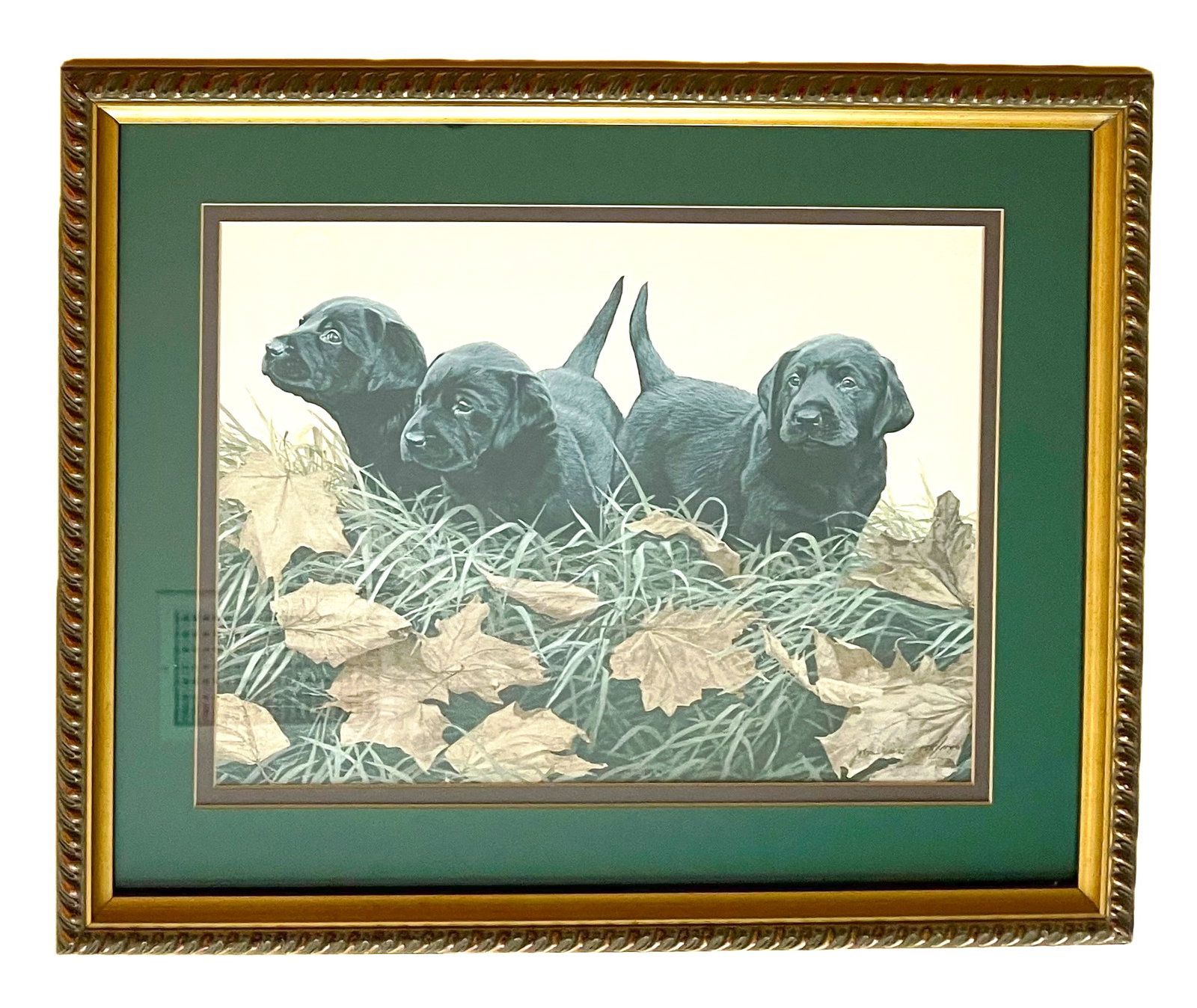 John Weiss, signed/numbered Lithograph "Puppies": NO RESERVE Item Details Artist: John Weiss Title: Puppies Year: cir. 1984 Dimensions: (framed) 22 x 18 inches Edition: #855 of 1000 Framed: yes Medium: Lithograph Condition: Excellent Details: Hand