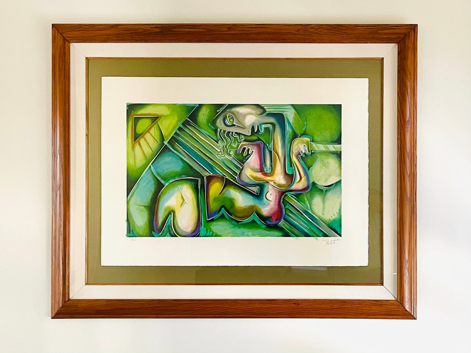 Alexandra Nechita, signed/numbered ARTIST EMBELLISHED Lithograph 52/99 "Reclining Woman": NO RESERVE Item Details Artist: Alexandra Nechita Title: Reclining Woman Year: 2010 Dimensions: (Framed) 48 x 39 inches, (art) 35 1/2 x 25 inches Edition: #52 of 99 Framed: Yes, Professionally framed