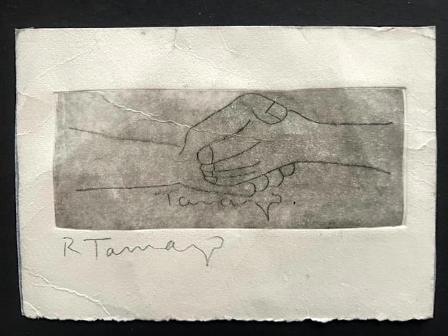 Rufino Tamayo, Hand signed Lithograph, "Hands": NO RESERVE Item Details Artist: Rufino Tamayo Title: "Hands" Year: unknown Dimensions: 8 x 6 in. Edition: P.A. Framed: no Medium: Lithograph on paper Condition: good Shipping: This item will ship for