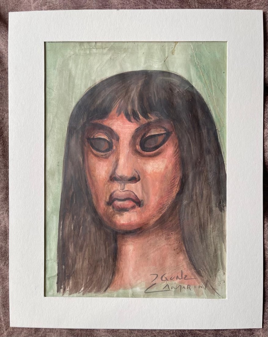 Jorge Gonzalez Camarena (1908-1980) ORIGINAL, signed Gouache on Paper: NO RESERVE Item Details Artist: Jorge Gonzalez Camarena Title: Portrait of a Child Year: unknown Dimensions: 9 x 12 inches Edition: Original Medium: Gouache on paper Condition: Excellent Details: