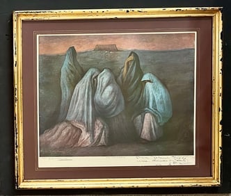 Carlos Orozco Romero (1896-1984) signed/numbered Lithograph "Los Fusilados": NO RESERVE Item Details Artist: Carlos Orozco Romero Title: untitled Year: unknown Dimensions: 8 x 12 in. Edition: signed/numbered Framed: yes Medium: Litograph handsigned and number Condition: good