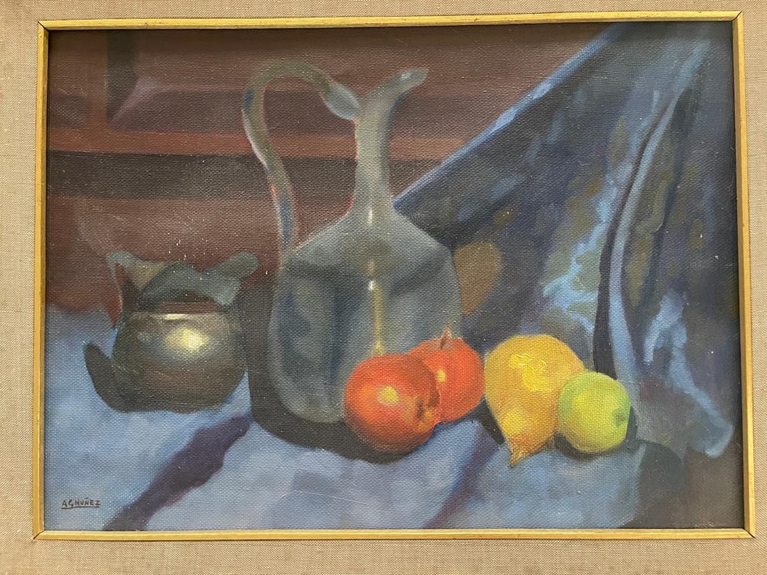 Armando Garcia Nunez,(1883-1965) ORIGINAL, Oil on Canvas, 'Life Still": NO RESERVE Item Details Artist: Armando Garcia Nunez Title: Life Still Year: unknown Dimensions: 30 x 40 inches Framed: no Medium: Oil on Canvas Condition: Good Details: Hand signed by the artist.