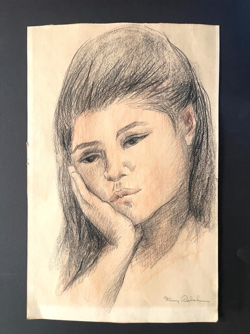 Fanny Rabel (1922-2008), Pencil on Paper "Child Portrait": NO RESERVE Item Details Artist: Fanny Rabel Title: "Child Portrait" Year: unknown Dimensions: (unframed) 13 x 11 inches Framed: no Medium: litograph on paper Condition: Very good Shipping: This item w