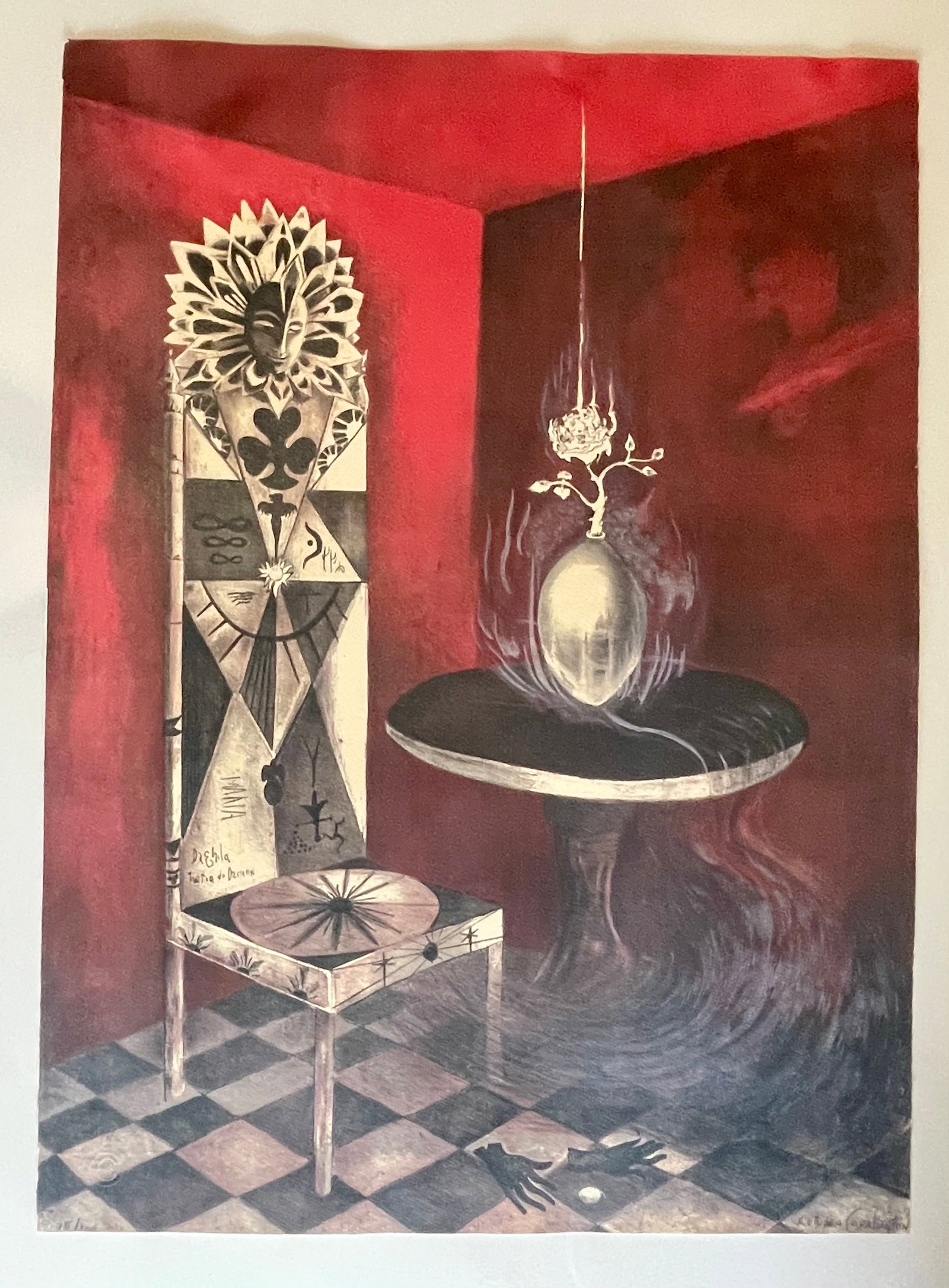 Leonora Carrington, (1917-2011) Artist signed Lithograph 15/100 "The Chair": Item Details Artist:Leonora Carrington Title: "The Chair" Year: unknown Dimensions: (unframed) 41 x 29 inches Framed: no Medium: lithograph on paper 15/100 This item will ship In House for $75 within 
