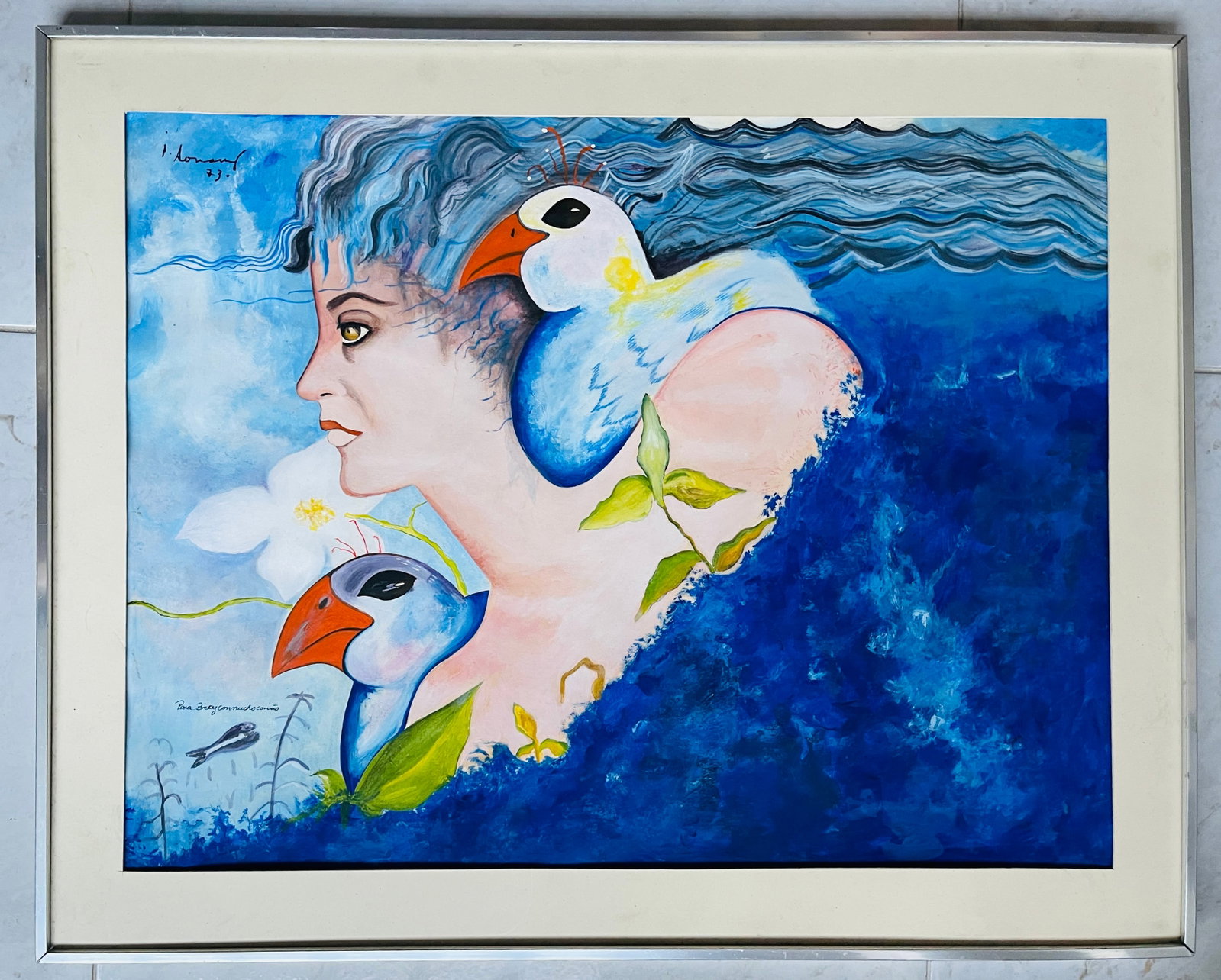 Juan Soriano (1920-2006 Mexican), ORIGINAL Watercolor on Paper, "For Bracy with Love": NO RESERVE Item Details Artist: Juan Soriano Title: For Bracy with Love Year: Unknown Dimensions: 19 x 25.5 inches Framed: no Medium: Watercolor on Paper Condition: good Provenance : Private Collectio