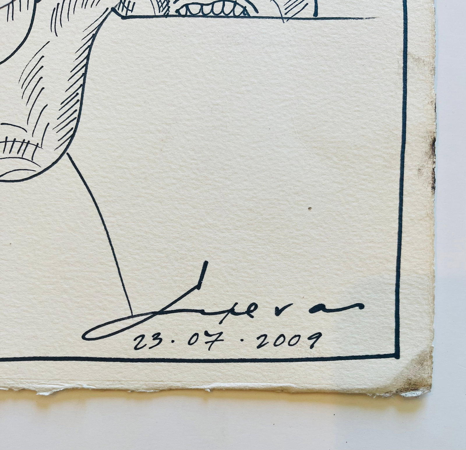 Jose Luis Cuevas, Ink on paper, "Cartoon" (1 of 3)