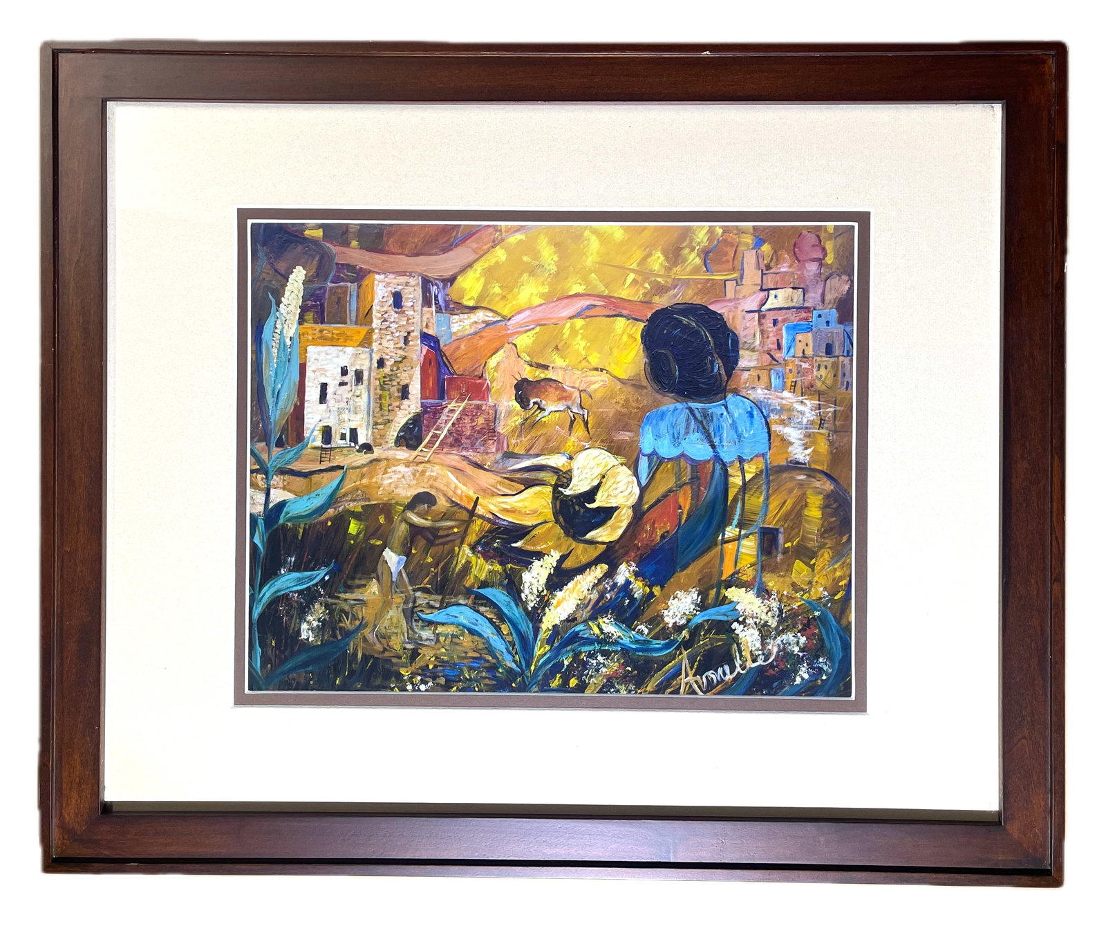 Avonelle Kelsey (1931-2009 American), artist signed Lithograph. "Cliff Dwellers": NO RESERVE Item Details Artist: Avonelle Kelsey Title: Cliff Dwellers Year: unknown Dimensions: 24 x 18 inches Edition: Lithograph Framed: yes Lithograph Condition: Excellent Details: Hand signed by