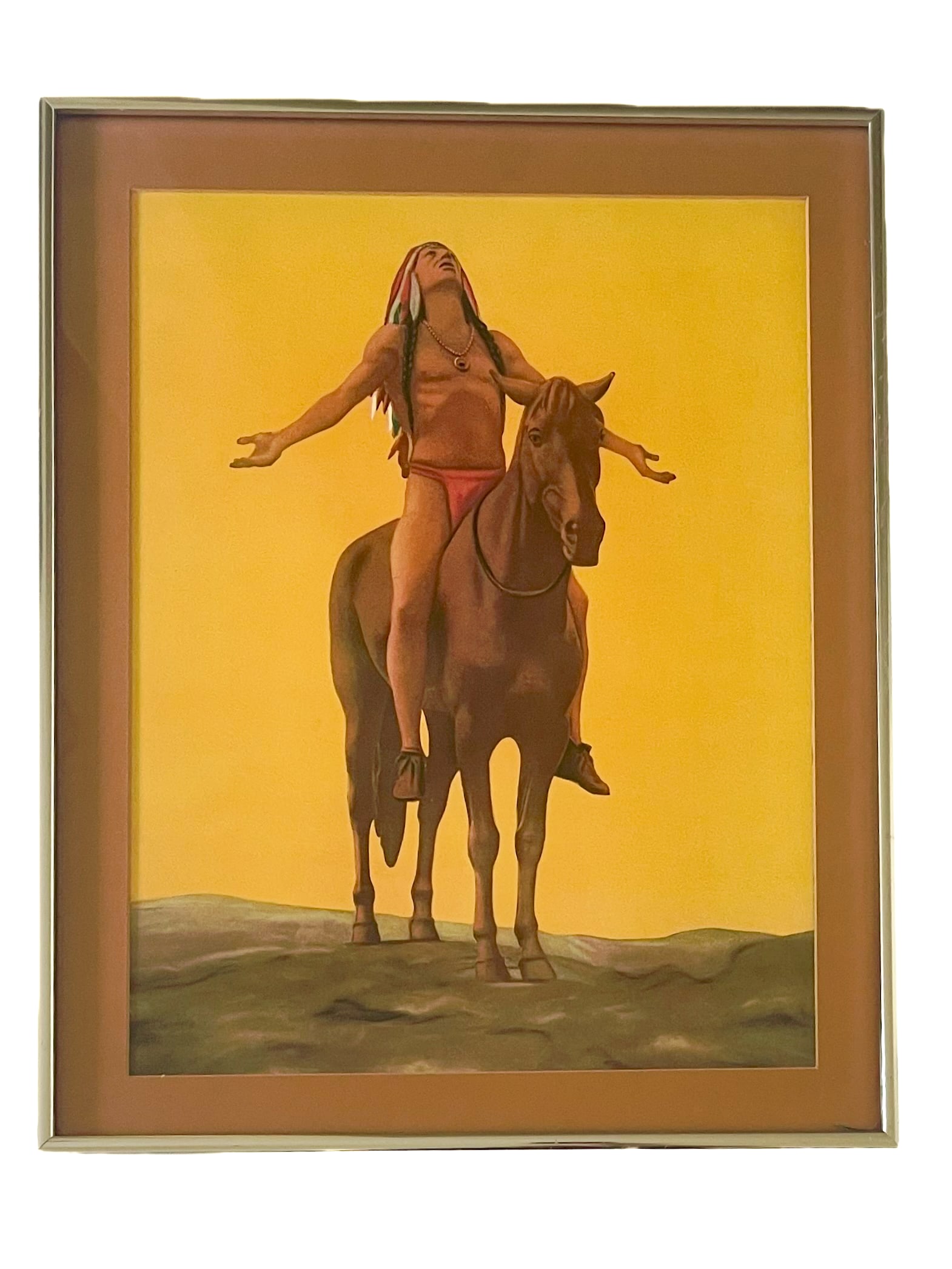 Cyrus Dallin lithograph "Appeal to the Great Spirit": NO RESERVE Item Details Artist: Cyrus Dallin 1861-1944 Dimensions:20 x 16 inches. Framed: yes Medium: Lithograph Year: ca 1930 Condition: Very good Shipping: This item will ship for $25 within the Con