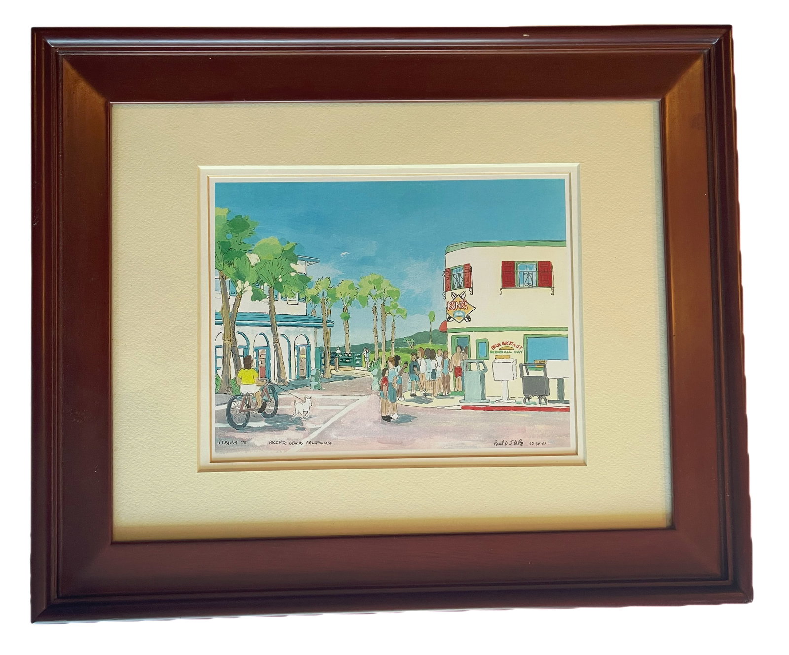 Paul Strahm, artist signed print "Pacific Beach" (1 of 3)
