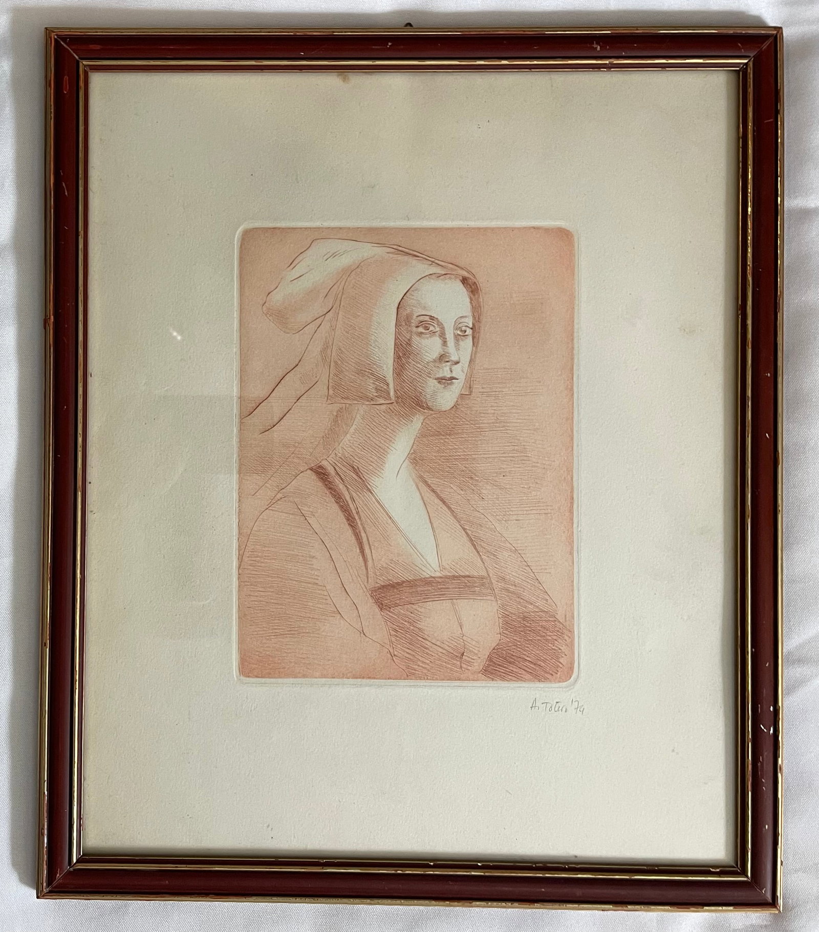 Antonio De Totero (1936-?) Signed Lithograph "Handmaid": NO RESERVE Item Details Artist: Antonio De Totero Title: The Handmaid Year: 1974 Dimensions: 25 x 30 1/2 inches Edition: unknown Framed: yes Medium: Lithograph Condition: Excellent Details: Hand si