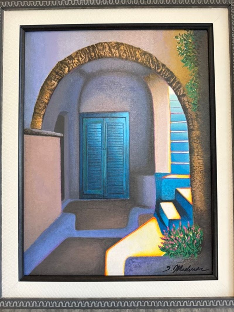 Igor Medvedev (Ukraine 1931-2015) signed/numbered Artists copy - "Enclosed": NO RESERVE Item Details Artist: Igor Medvedev Title: Enclosed Year: unknown Dimensions: 22 x 26 inches Edition: HC #9 of 100 Framed: yes Medium: Serigraph on Canvas Condition: New/Excellent Details: