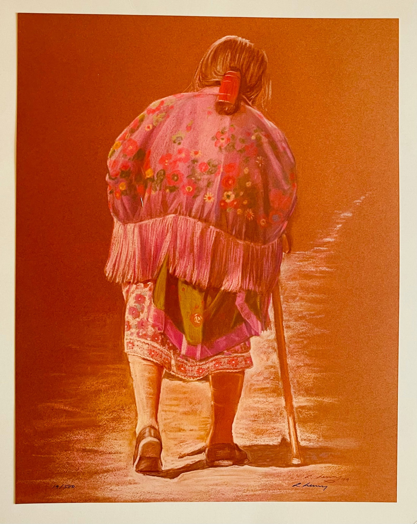 L Henry. Hand signed/numbered Lithograph, stunning print of a Native American woman: NO RESERVE Item Details Artist: L Henry Title: unknown Year: unknown Dimensions: 14 x 11 inches Framed: no Medium: Litograph Condition: good Shipping: This item will ship for $25 within the Cont. USA
