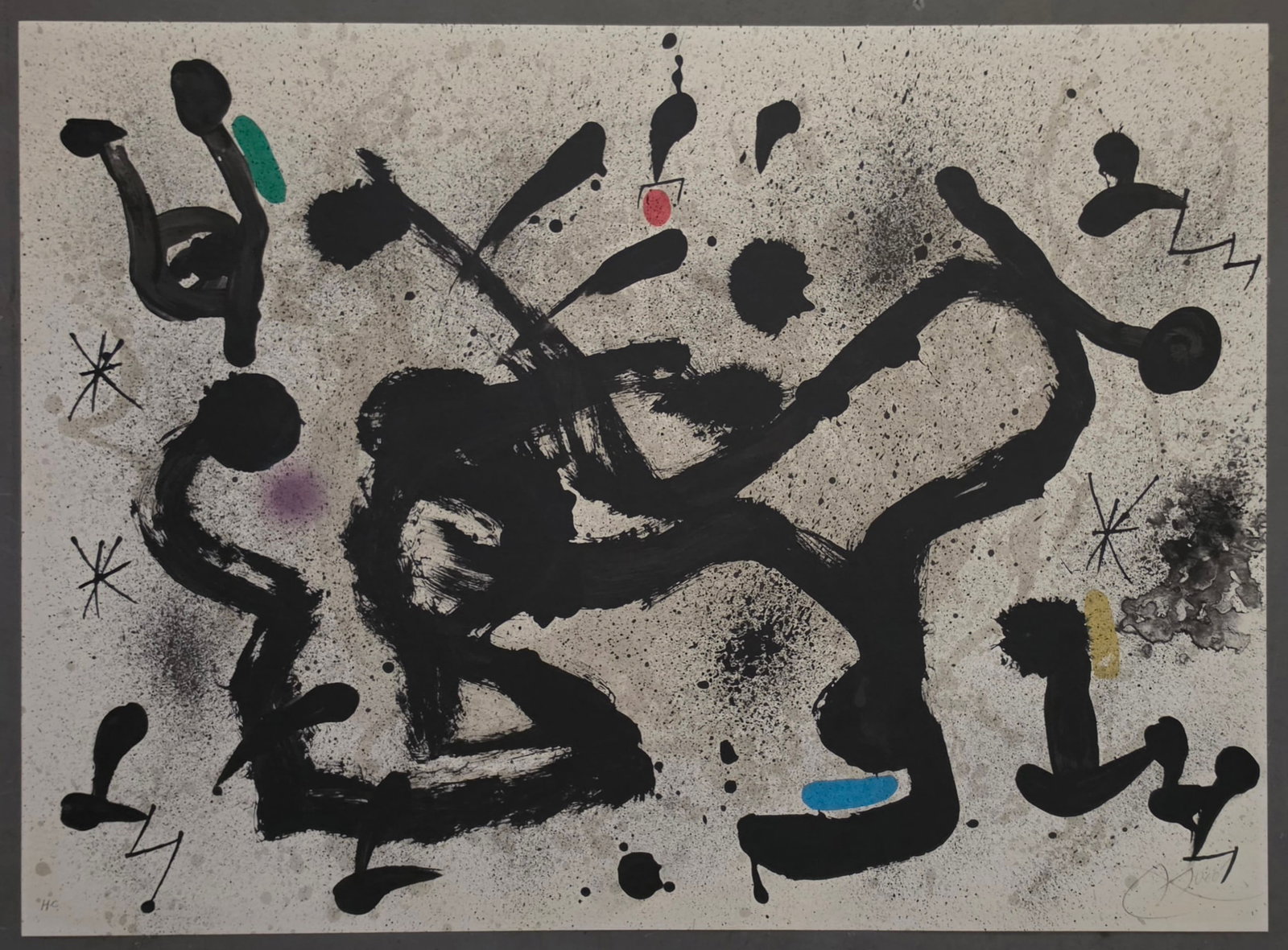 Joan Miro, (1893-1983) Original Lithograph, Homentage a Joan Prats, 1975 - M1033: NO RESERVE Item Details Artist: Joan Miro Title: Homentage a Joan Prats Year: 1975 Dimensions: 22 x 30 in. Edition: HC(Artists Proof) Framed: No Medium: Lithograph Condition: Excellent Shipping: Th