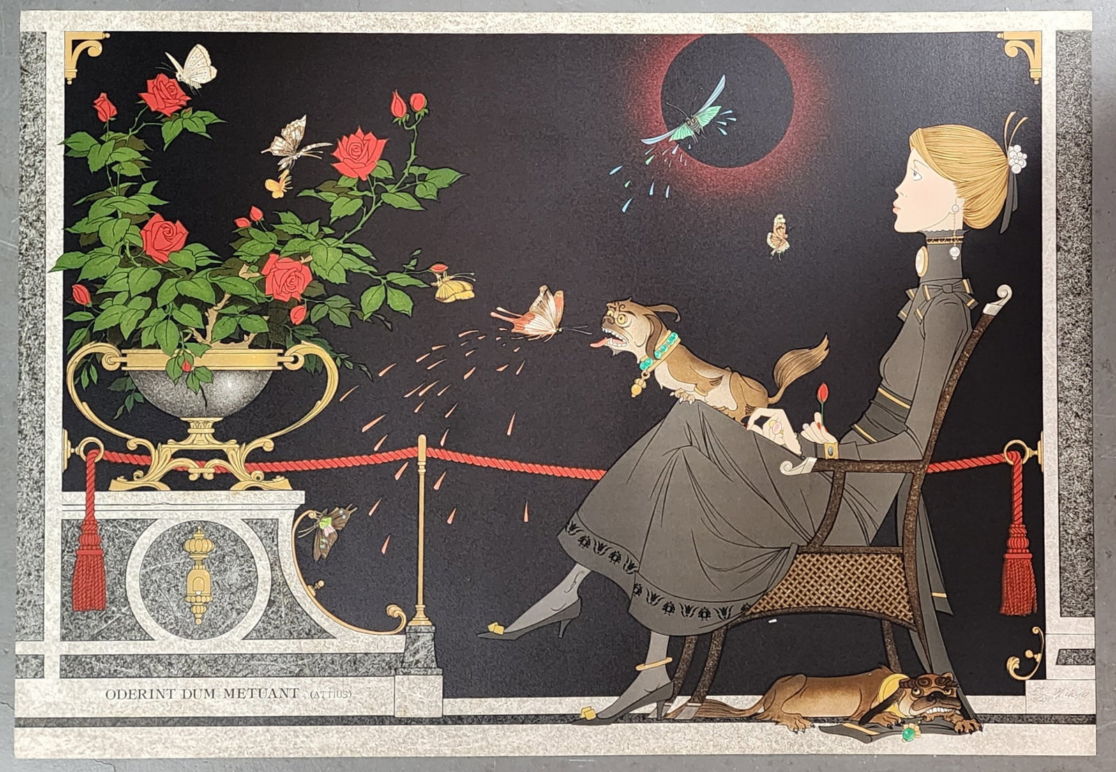 Philippe Noyer - Original Lithograph - Oderint Dum Metuant: Item Details Artist: Philippe Noyer Title: Oderint Dum Metuant Year: 1969 Dimensions: 29 x 43 in. Edition: 250 Framed: No Medium: Lithograph Condition: Very good to Excellent Shipping: This item will 