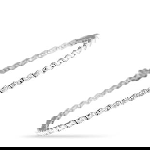 Exclusive 14K White Gold 4.00 ct Lab-Grown Diamond Tennis Bracelet MF03-121824: The quintessential tennis bracelet that you can confidently wear every day. This 14k white gold bracelet features a single line of 64 round brilliant lab-grown diamonds, totaling 4.00 carats. Attracti