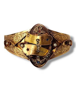 14K Yellow Gold Antique Victorian Bracelet Circa 1880s: 14K Yellow Gold Antique Victorian Bracelet Circa 1880s Period: Mid 19th Century Material: 14K Gold Weight: 24 grams Condition: : Excellent