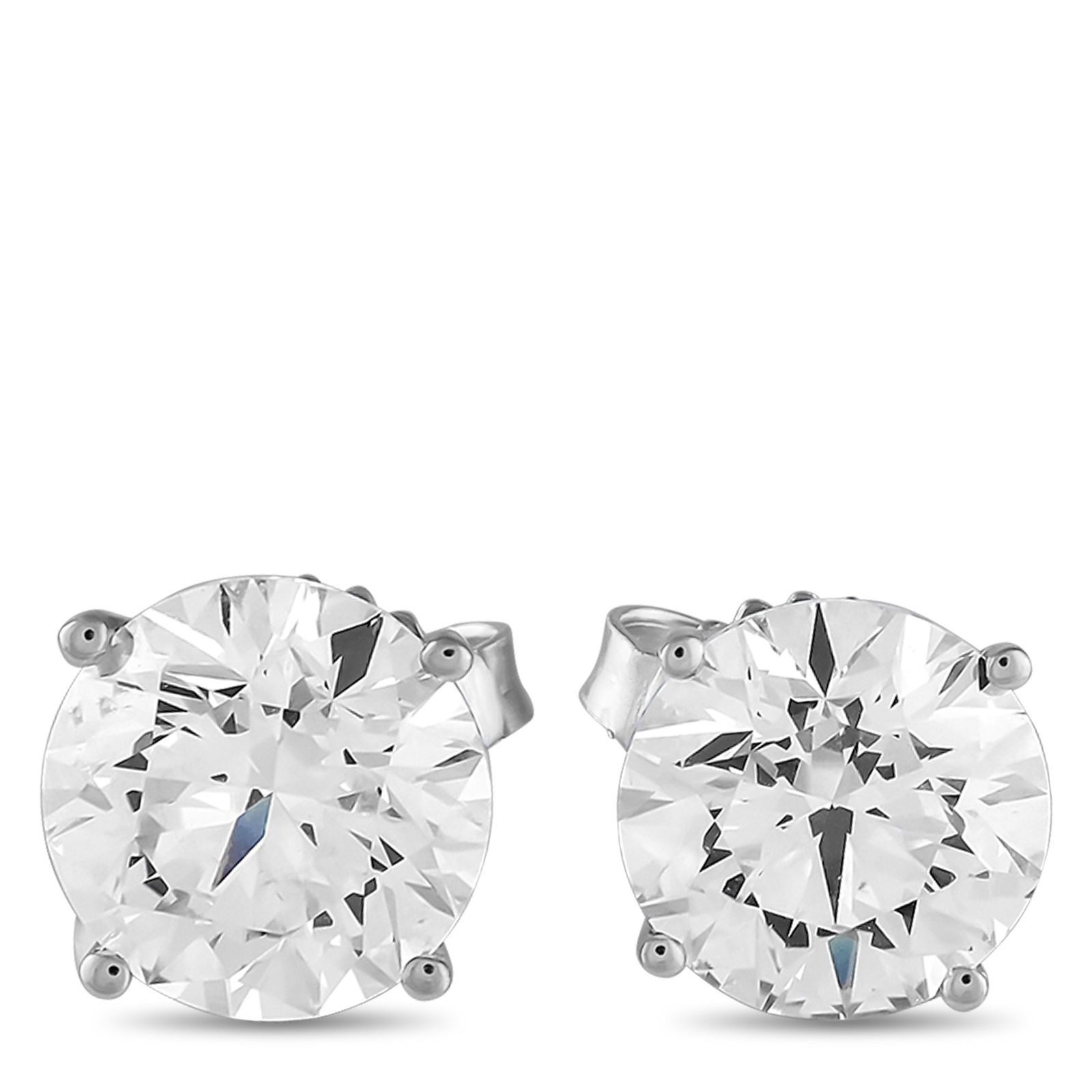 Exclusive 14K White Gold 4.0ct Lab-Grown Diamond Stud Earrings MF32-041625 (1 of 4)