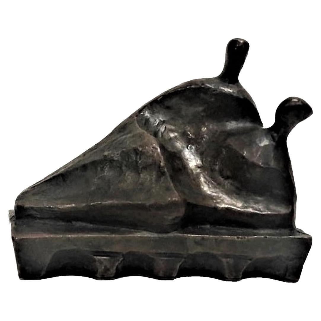 Joahim Berthold, Modernist Bronze Sculpture of a Lounging Couple, ca. 1960 (1 of 9)