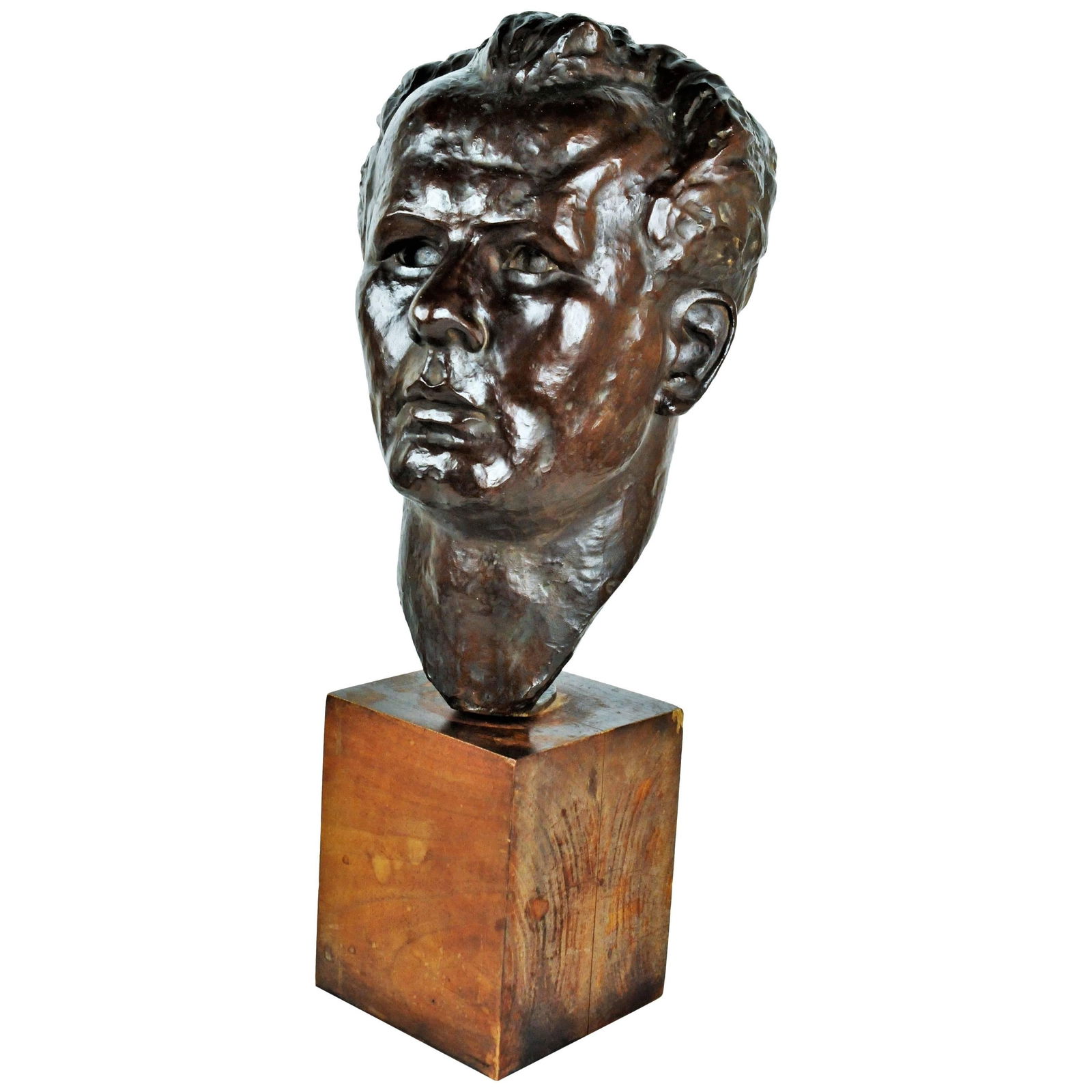 Marina Núnez del Prado, Head, Patinated Bronze Sculpture, 1930s (1 of 5)