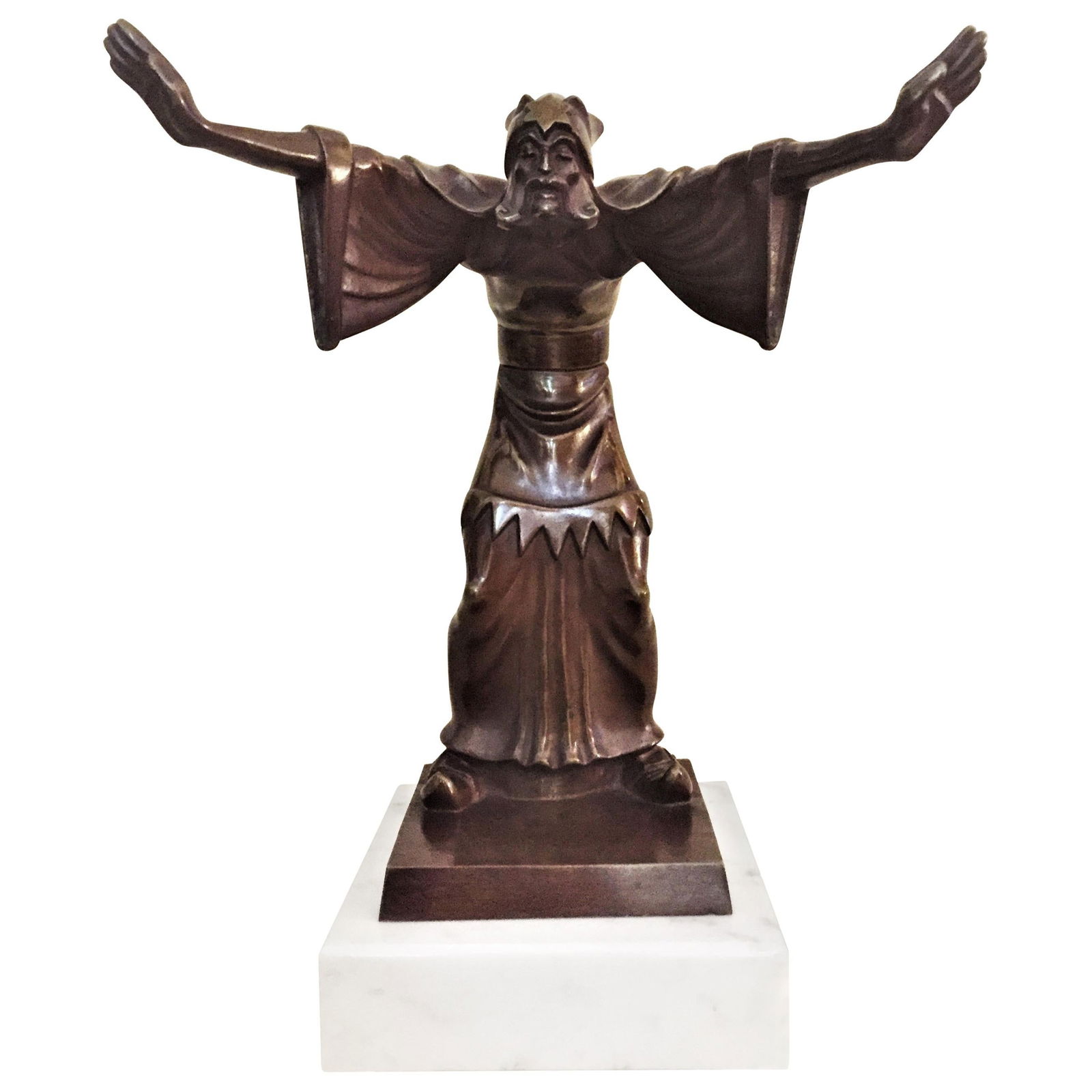 Jen? Kerényi, Magician, Hungarian Art Deco Patinated Bronze Sculpture, 1930s (1 of 12)