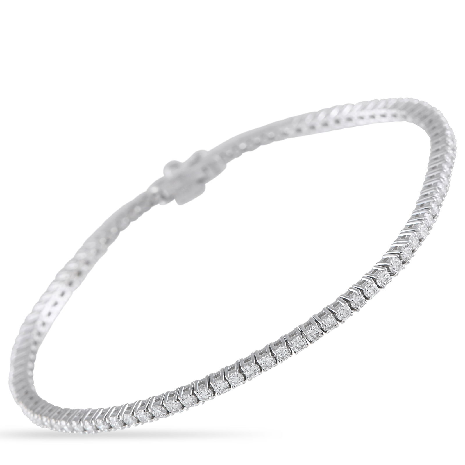 Exclusive 18K White Gold 2.71ct Diamond Tennis Bracelet: This tennis bracelet is ideal for anyone who appreciates quiet luxury. Classically elegant and timeless in design, it effortlessly catches the light thanks to stunning series of Diamonds totaling 2.71