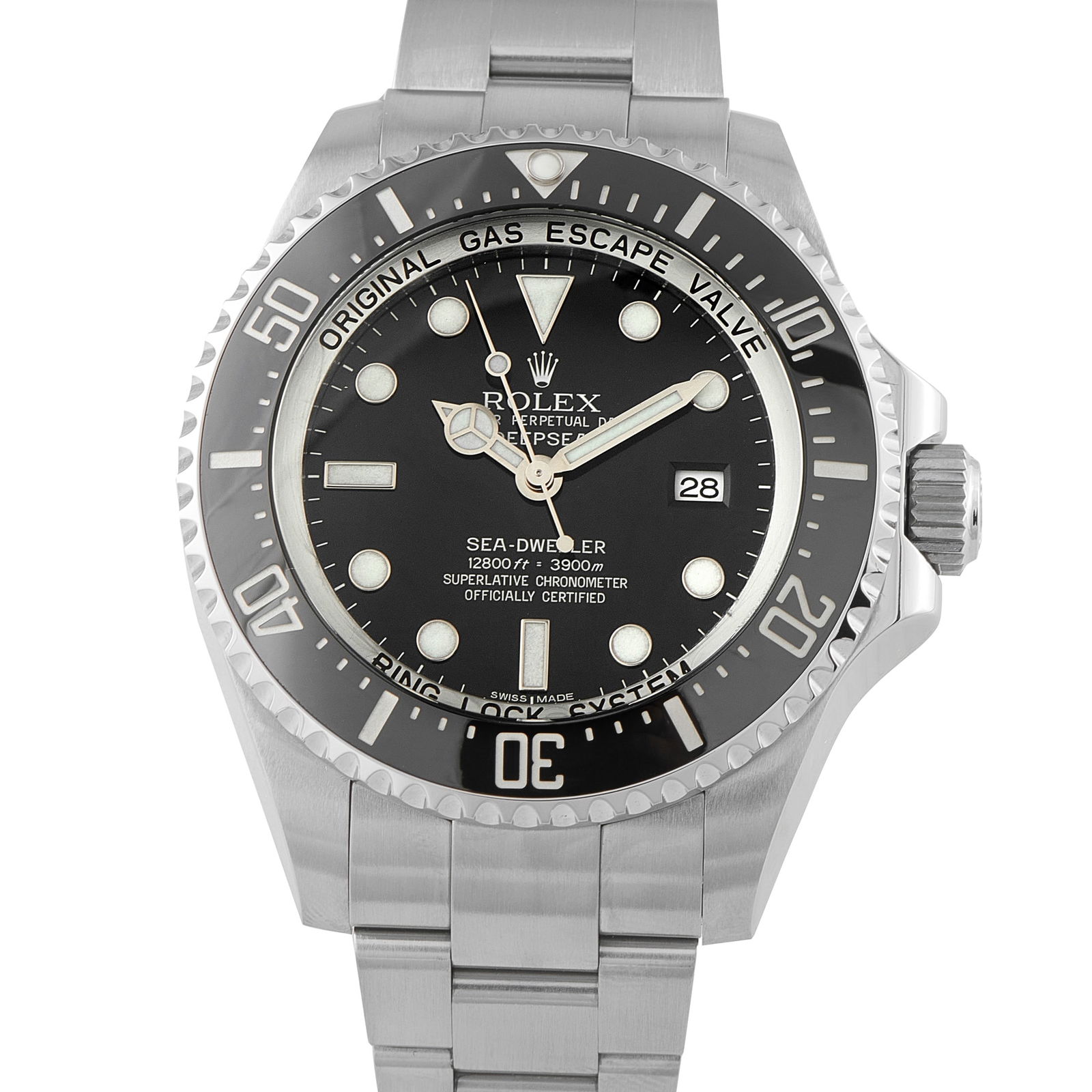Rolex Deepsea Sea-Dweller Steel Watch 116660: The Rolex Sea-Dweller Deepsea ref. 116660 is a favorite among collectors who appreciate its functional purpose and robust build. The steel case is large and tall by design, built to support a thick cr