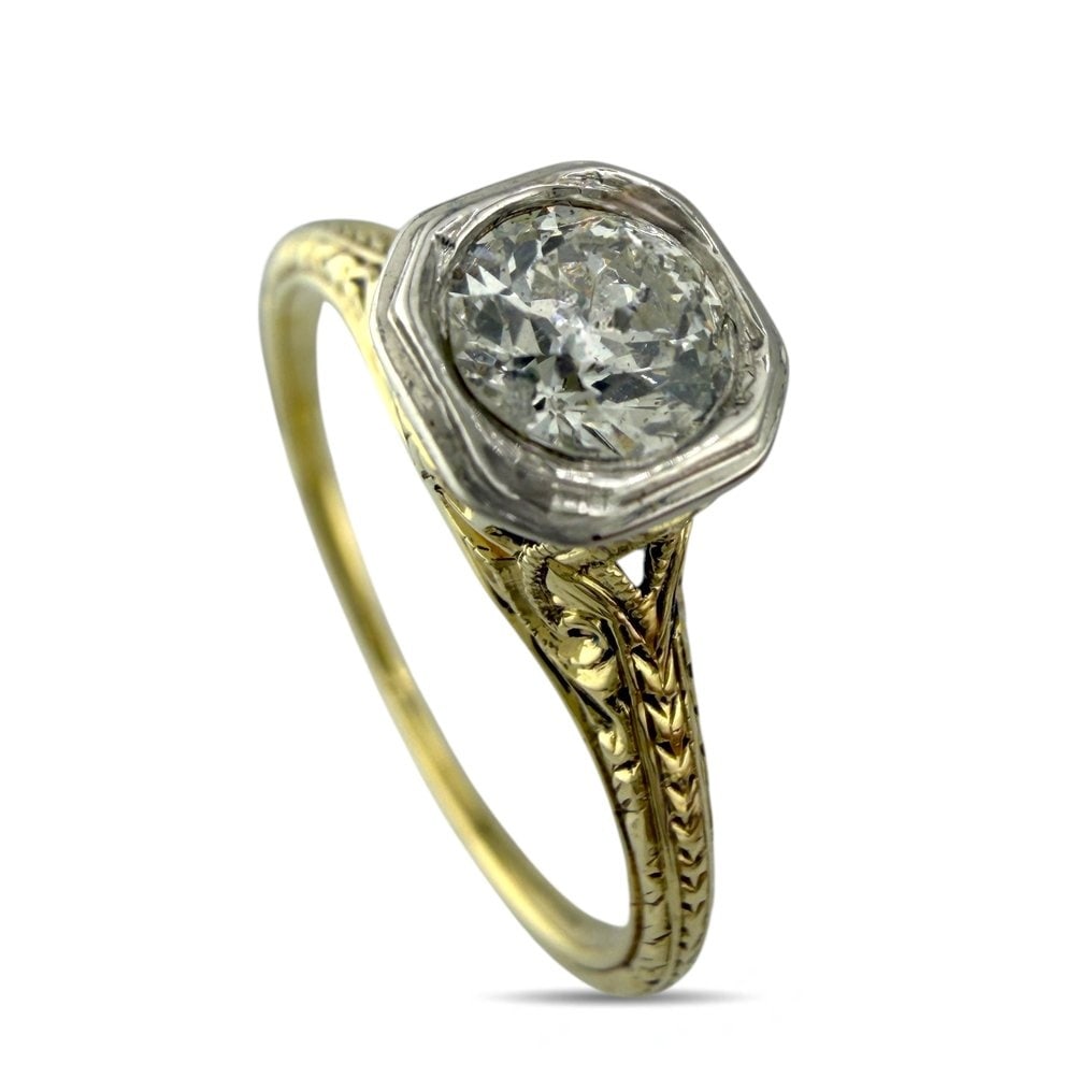 Ring - 14 kt. Yellow gold, Exclusive 14K Yellow Gold 0.50ct Diamond Ring - 0.50ct. tw. Diamond: Exclusive 14K Yellow Gold 0.50ct Diamond RingThis elegant ring is crafted in solid 14 karat yellow gold and designed around a striking round brilliant cut diamond set prominently at its center. The cl